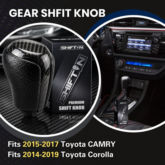 Gear Shift Knob for Toyota Camry (2015-2017) and Corolla (2014-2019)-Carbon