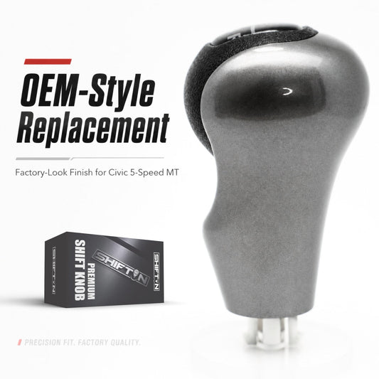 Replacement Gear Shift Knob for Honda Civic 2006-2011, 5-Speed Manual Transmission MT 54102-SNA-A01 A02 - HCM0611G