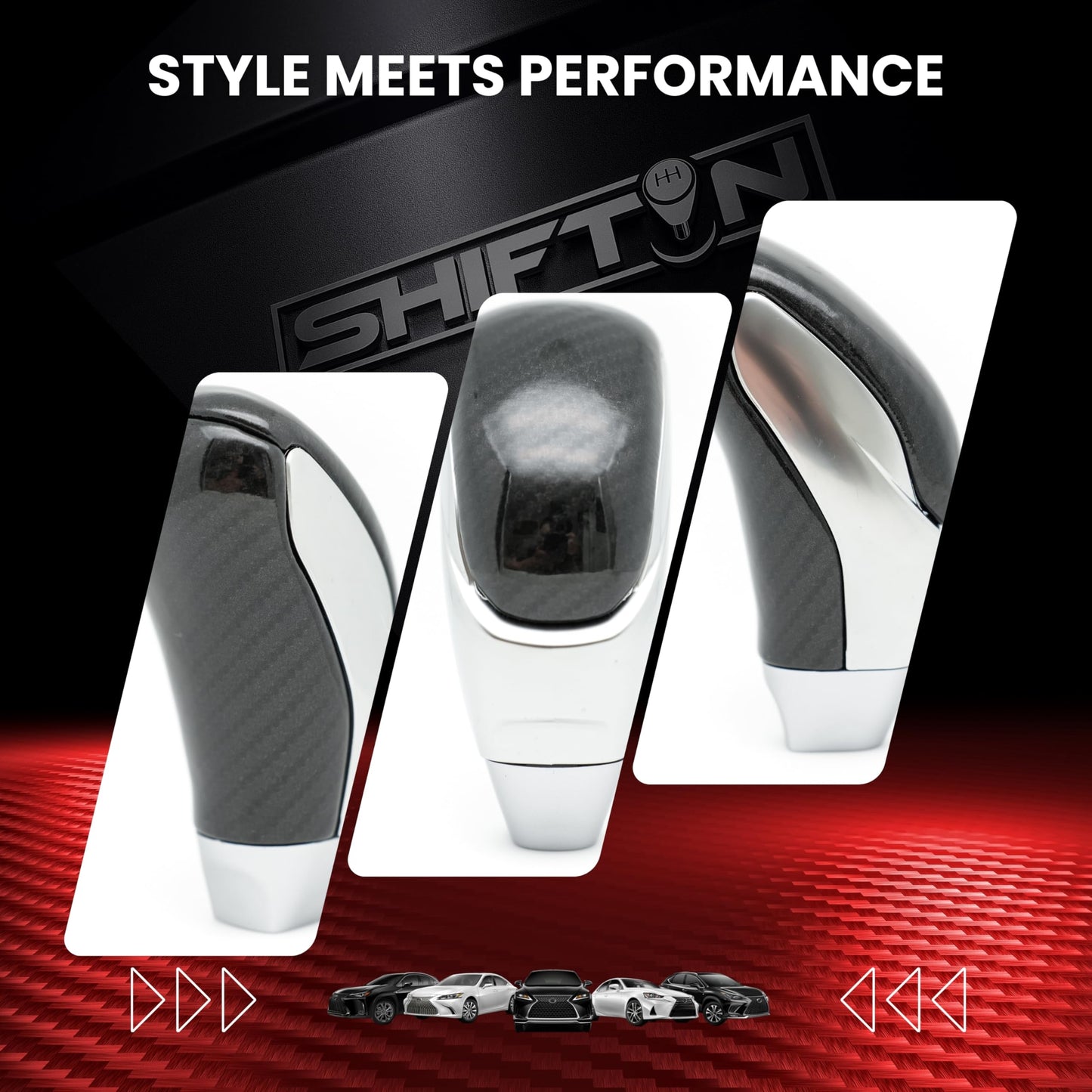 SHIFTIN Car Gear Shift Knob for Toyota Avalon Camry Corolla, Lexus RX ES GS IS LS SC Mazda 3 6 CX MX, Acura MDX RL TL TSX, Scion tC xB xD iQ - OBCH