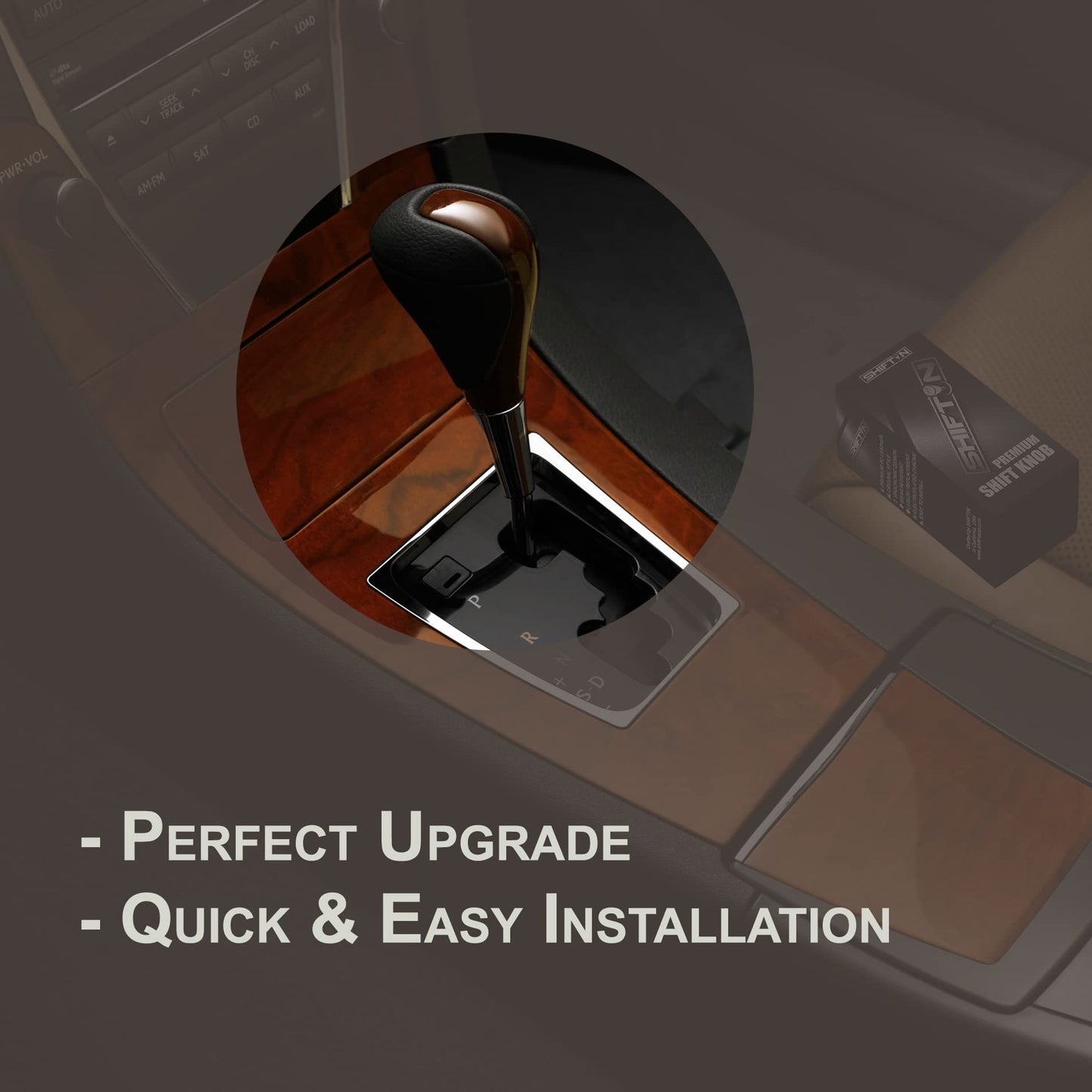 SHIFTIN Gear Shift Knob for Lexus ES300h ES350 GS300 GS350 GS430 GS450h GS460 IS250 IS300 IS350 LS460 LS600h RX350 RX450h - RB249