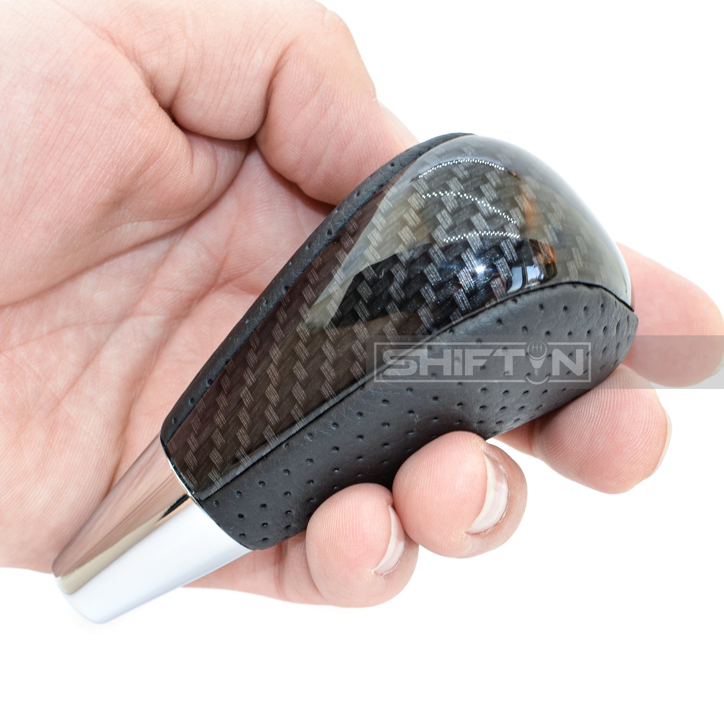 SHIFTIN-Gear-Shift-Knob-for-Toyota-Avalon-Yaris-4Runner-Sienna-Camry-Solara-Rav4-Matrix-Corolla-Venza-for-Lexus-ES-GS-IS-LS-LX-RX-SC-Scion-tC-xB-xD-iQ-Black-Leather-Carbon-Fiber