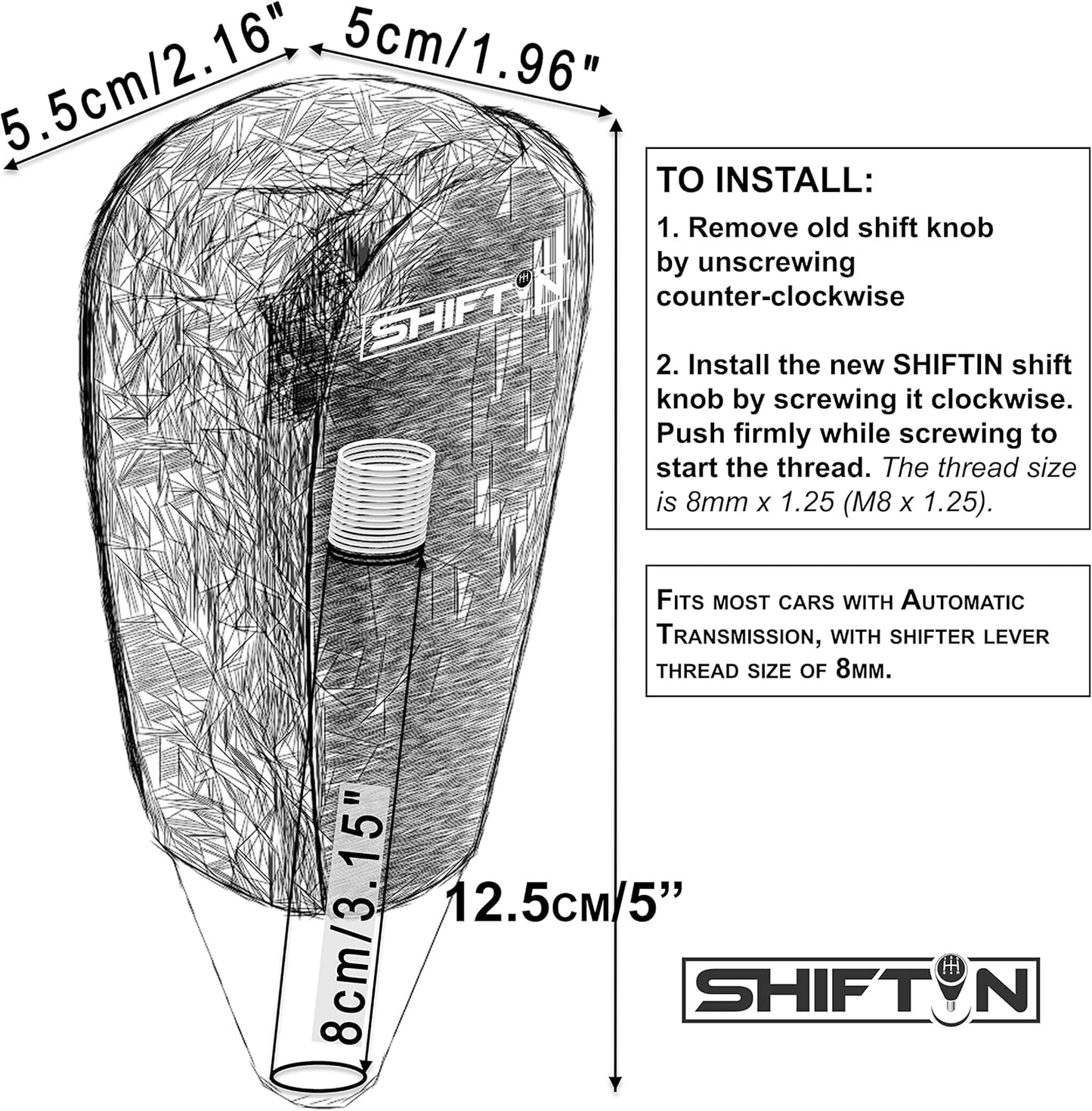 SHIFTIN Gear Shift Knob for Toyota Land Cruiser 4Runner Sequoia Tundra Highlander Off - Road 4x4 TRD - QBZZX