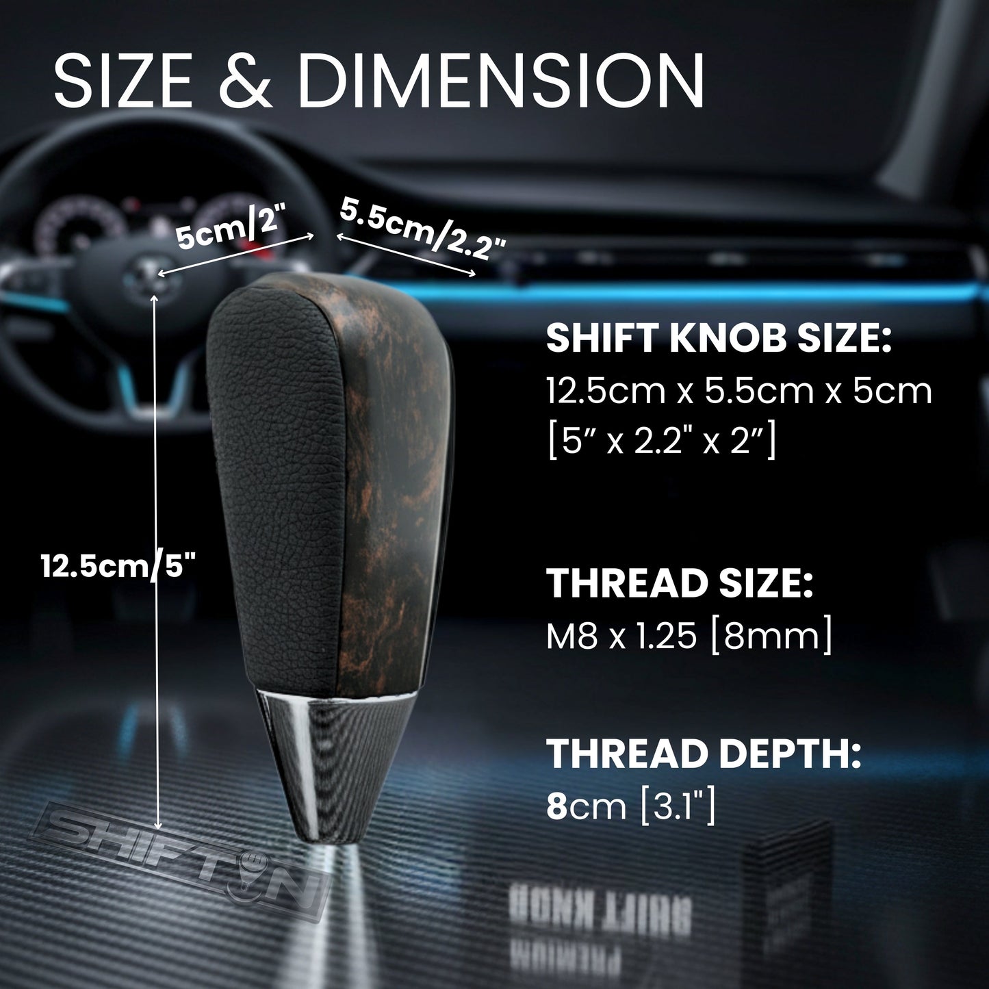 SHIFTIN Gear Shift Knob for Toyota Land Cruiser 4Runner Sequoia Tundra Highlander Off - Road 4x4 TRD - QBDK
