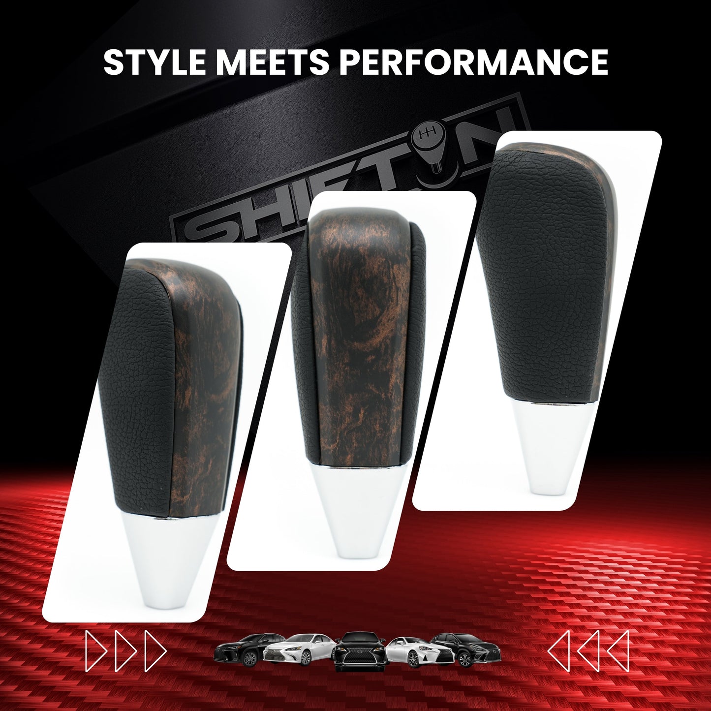 SHIFTIN Gear Shift Knob for Toyota Land Cruiser 4Runner Sequoia Tundra Highlander Off - Road 4x4 TRD - QBDK