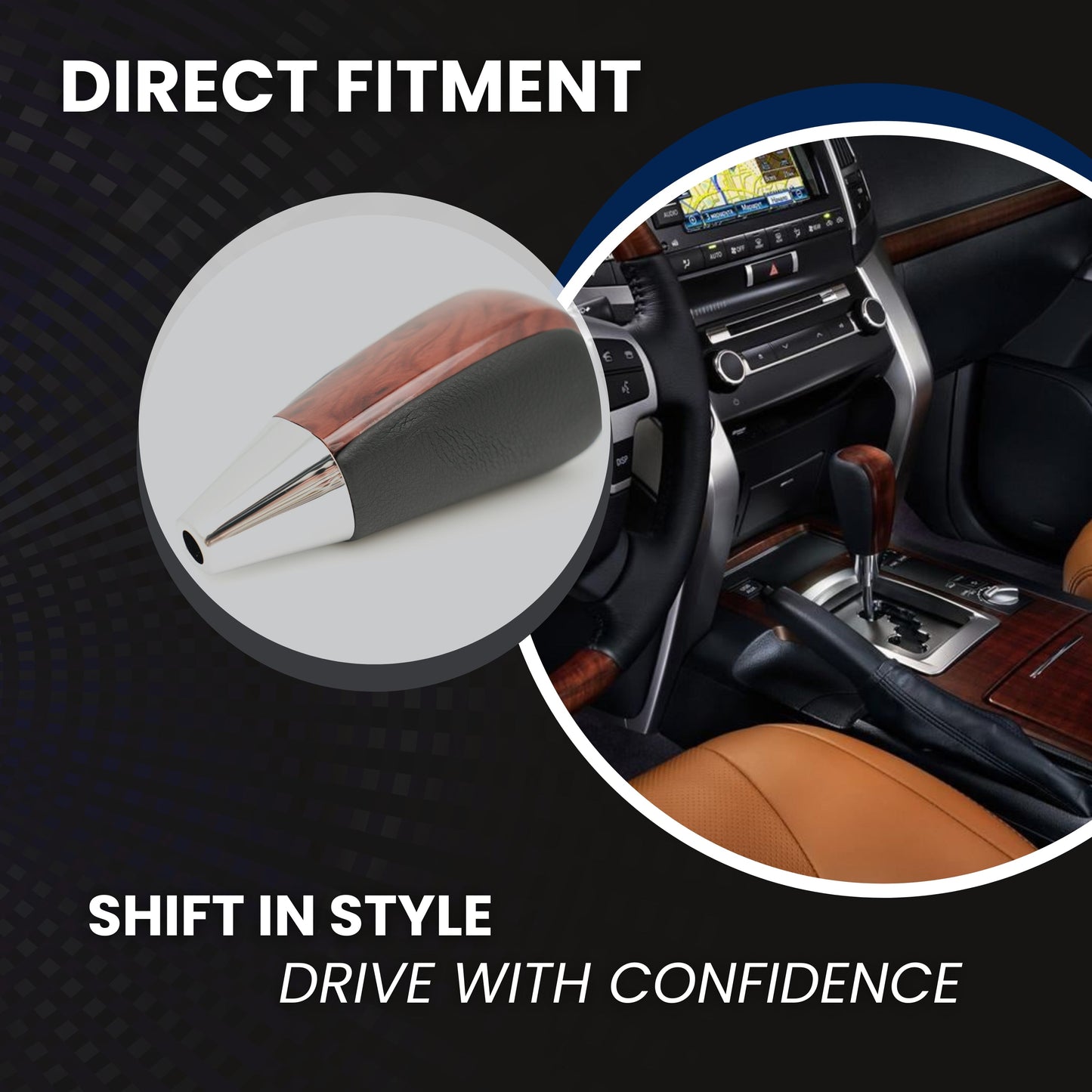 SHIFTIN Gear Shift Knob for Toyota Land Cruiser 4Runner Sequoia Tundra Highlander Off - Road 4x4 TRD - QBWD