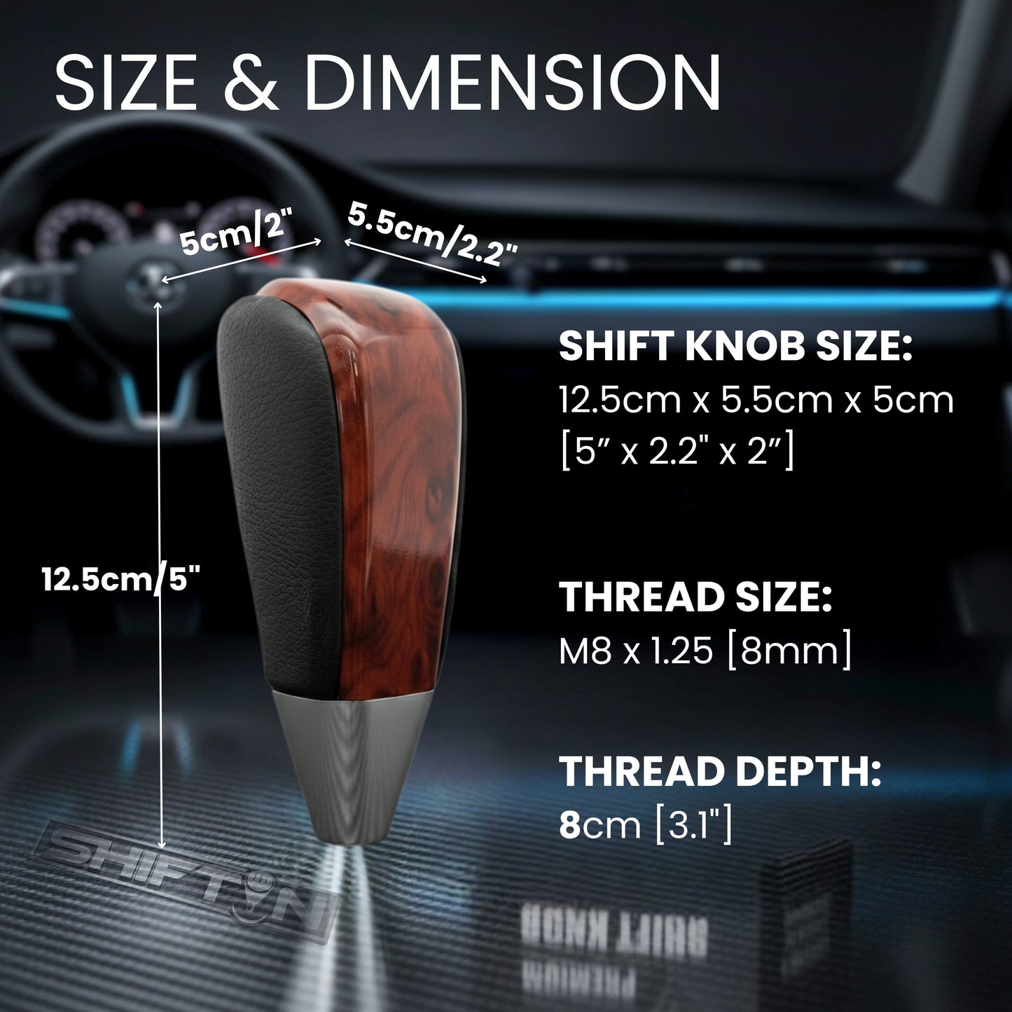 SHIFTIN Gear Shift Knob for Toyota Land Cruiser 4Runner Sequoia Tundra Highlander Off - Road 4x4 TRD - QBWD