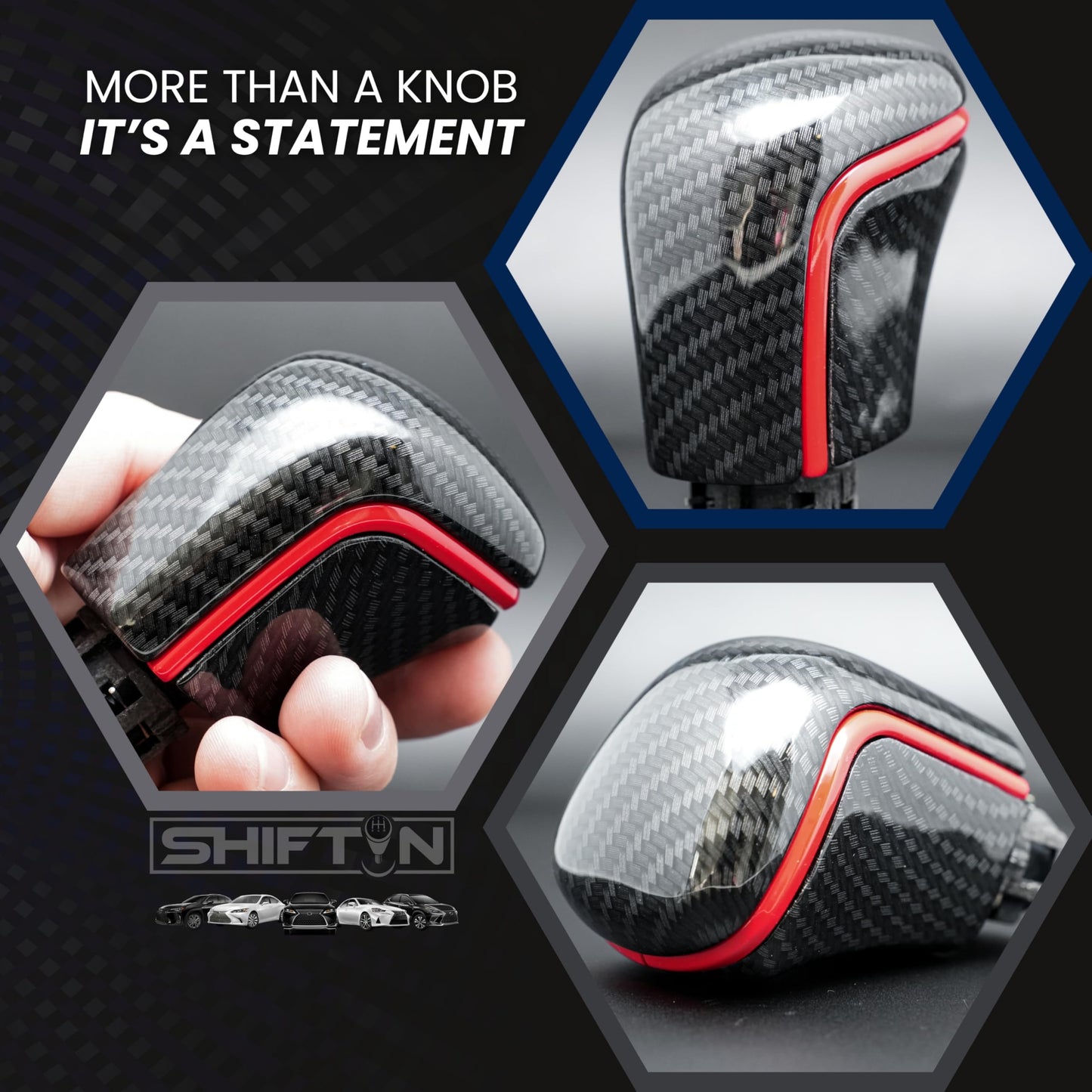 SHIFTIN Gear Shift Knob Gearbox Shifter for Toyota Camry (2018 - 2026) Corolla (2020 - 2026) Avalon (2019 - 2022) - NBXZ