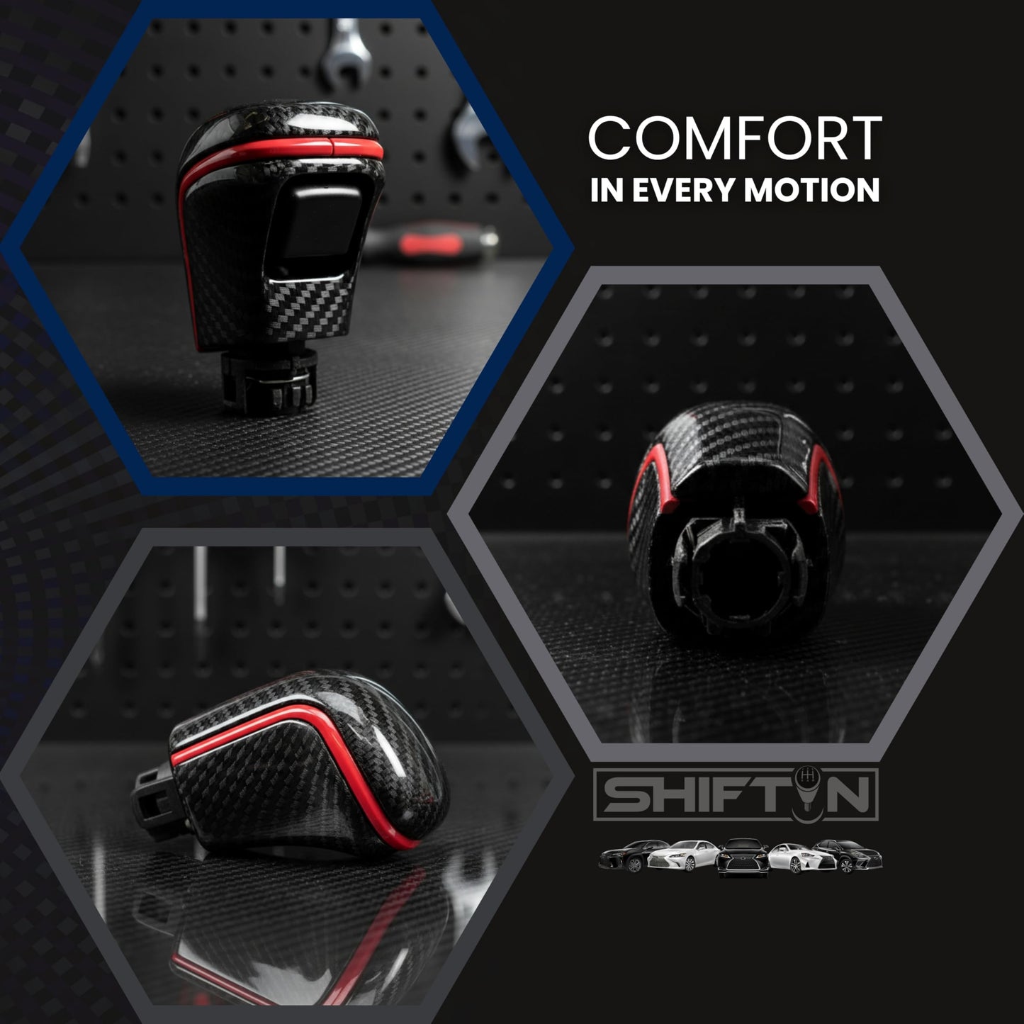 SHIFTIN Gear Shift Knob Gearbox Shifter for Toyota Camry (2018 - 2026) Corolla (2020 - 2026) Avalon (2019 - 2022) - NBXZ