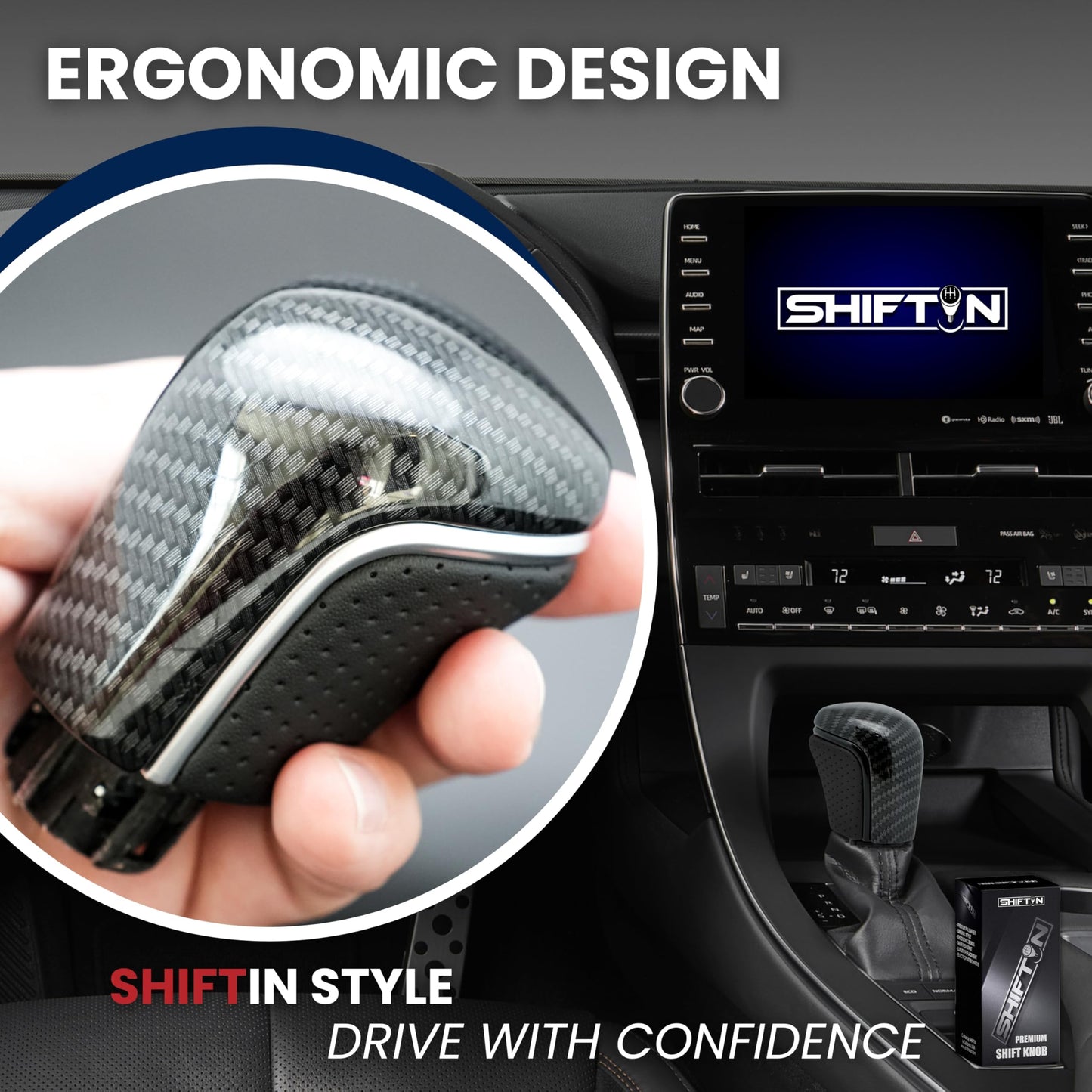 SHIFTIN Gear Shift Knob Gearbox Shifter for Toyota Camry (2018 - 2026) Corolla (2020 - 2026) Avalon (2019 - 2022) - NBZZp