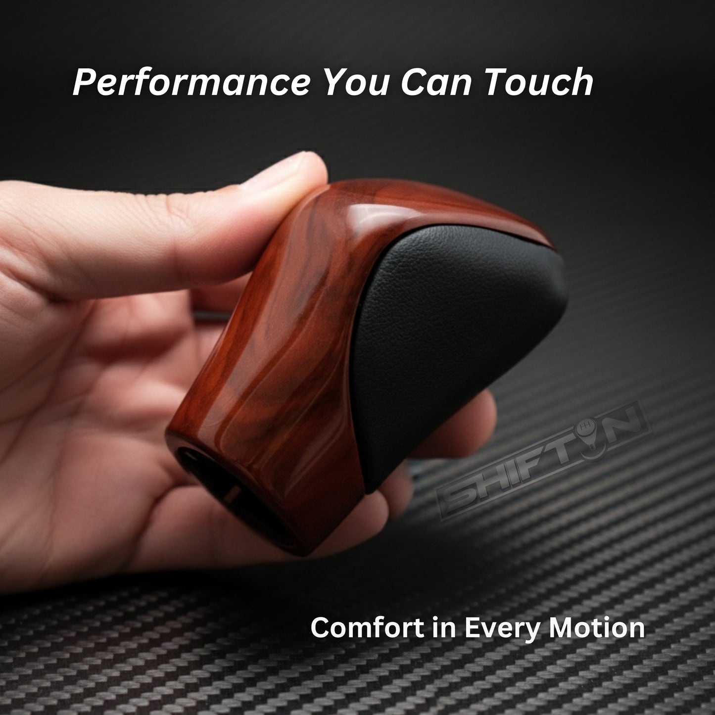 Gear Shift Knob Shifter for Lexus ES GS GX is NX RC RX 200t 300 350 3450h 450hL 350L (Black Leather/Brown Walnut Wood)