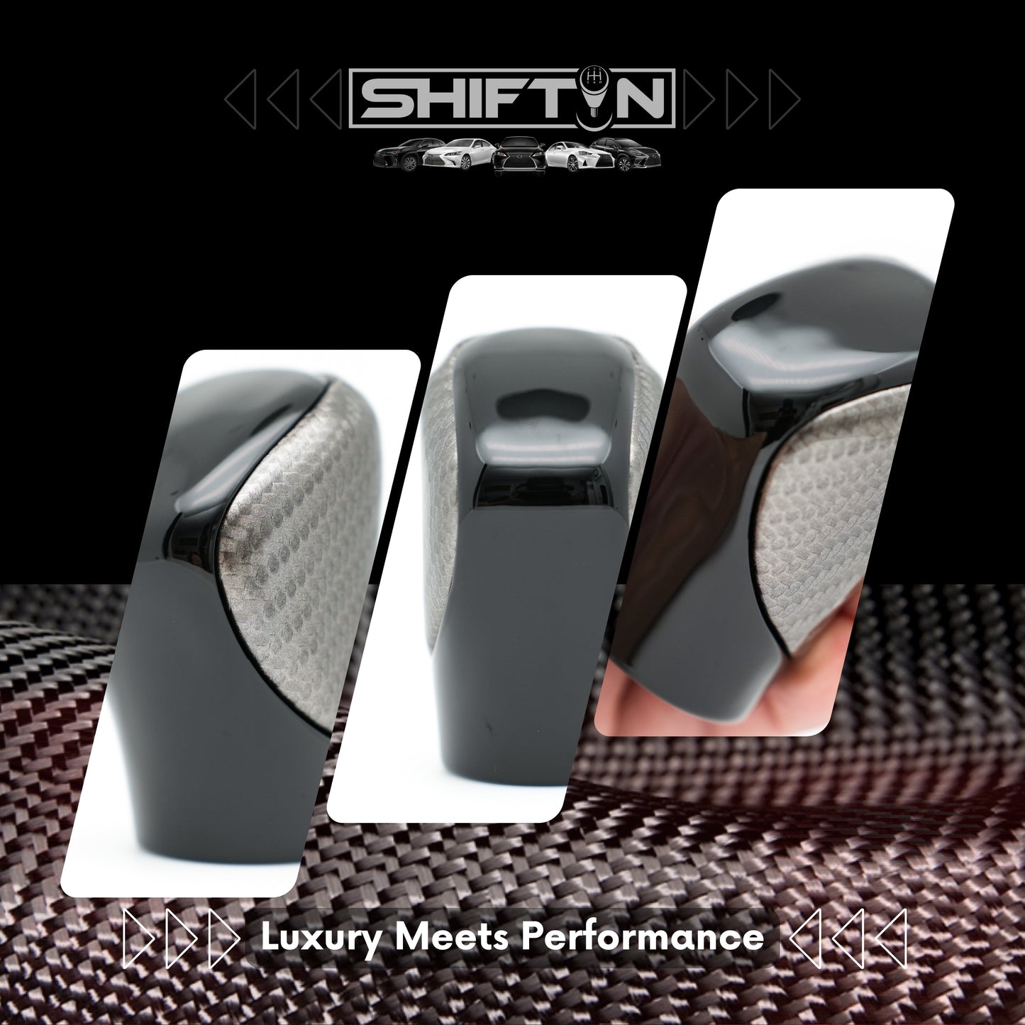 SHIFTIN AUTO SHIFTIN Gear Shift Knob Shifter for Lexus ES GS GX-460 IS-250 NX RC200t RX 300 350-h 450-hL 2014-2023 - Black Le