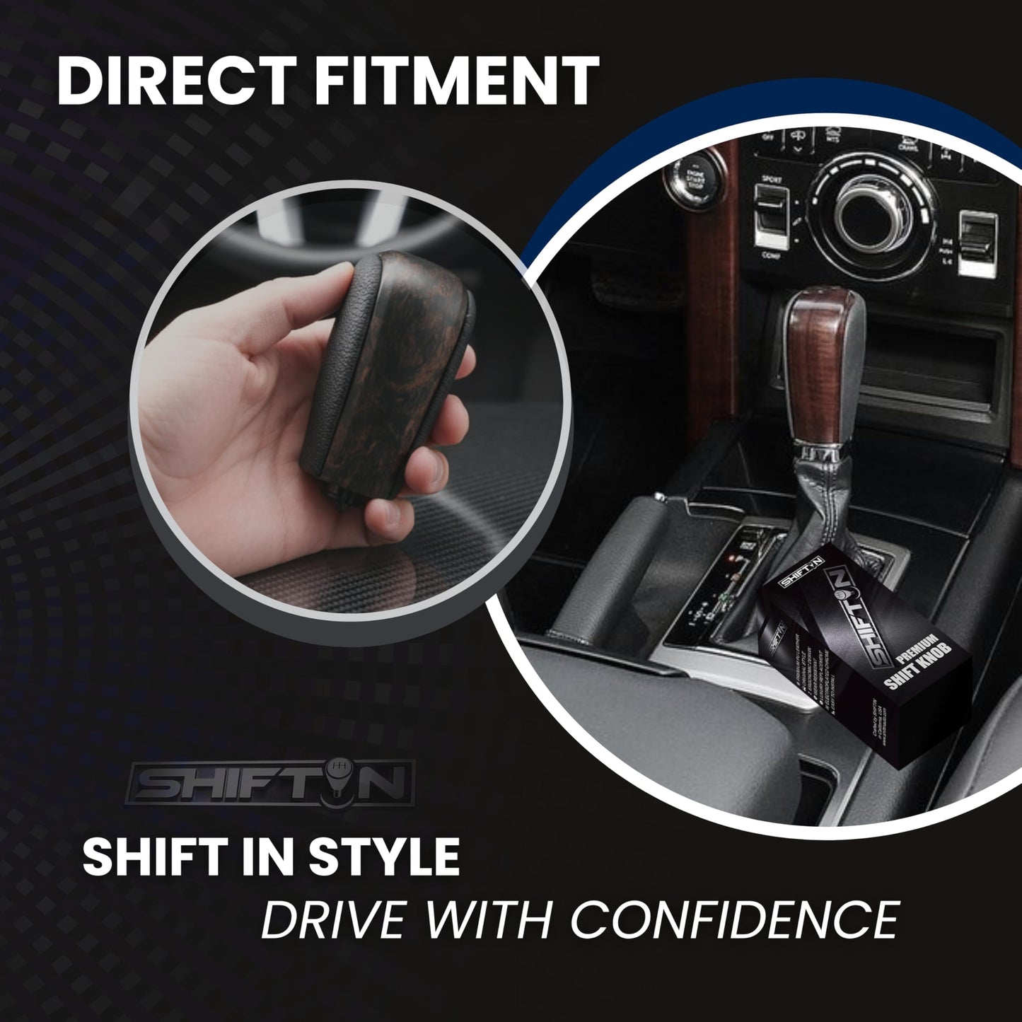 SHIFTIN Gear Shift Knob Stick Shifter for Toyota Land Cruiser LC Prado FJ - 150 KDJ155 - QBDK - E