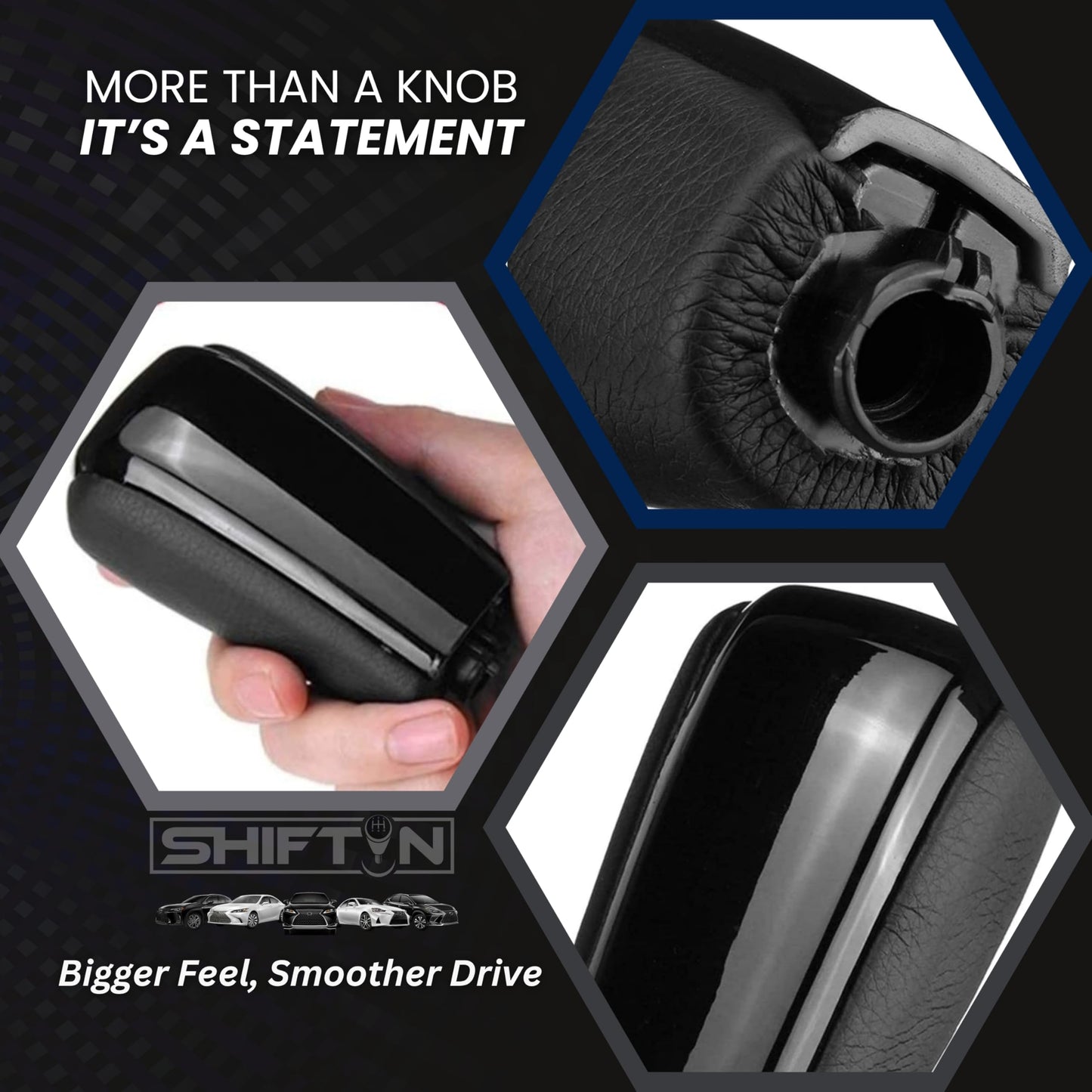 SHIFTIN Gear Shift Knob Stick Shifter for Toyota Land Cruiser LC Prado FJ - 150 KDJ155 - QBPBX - E