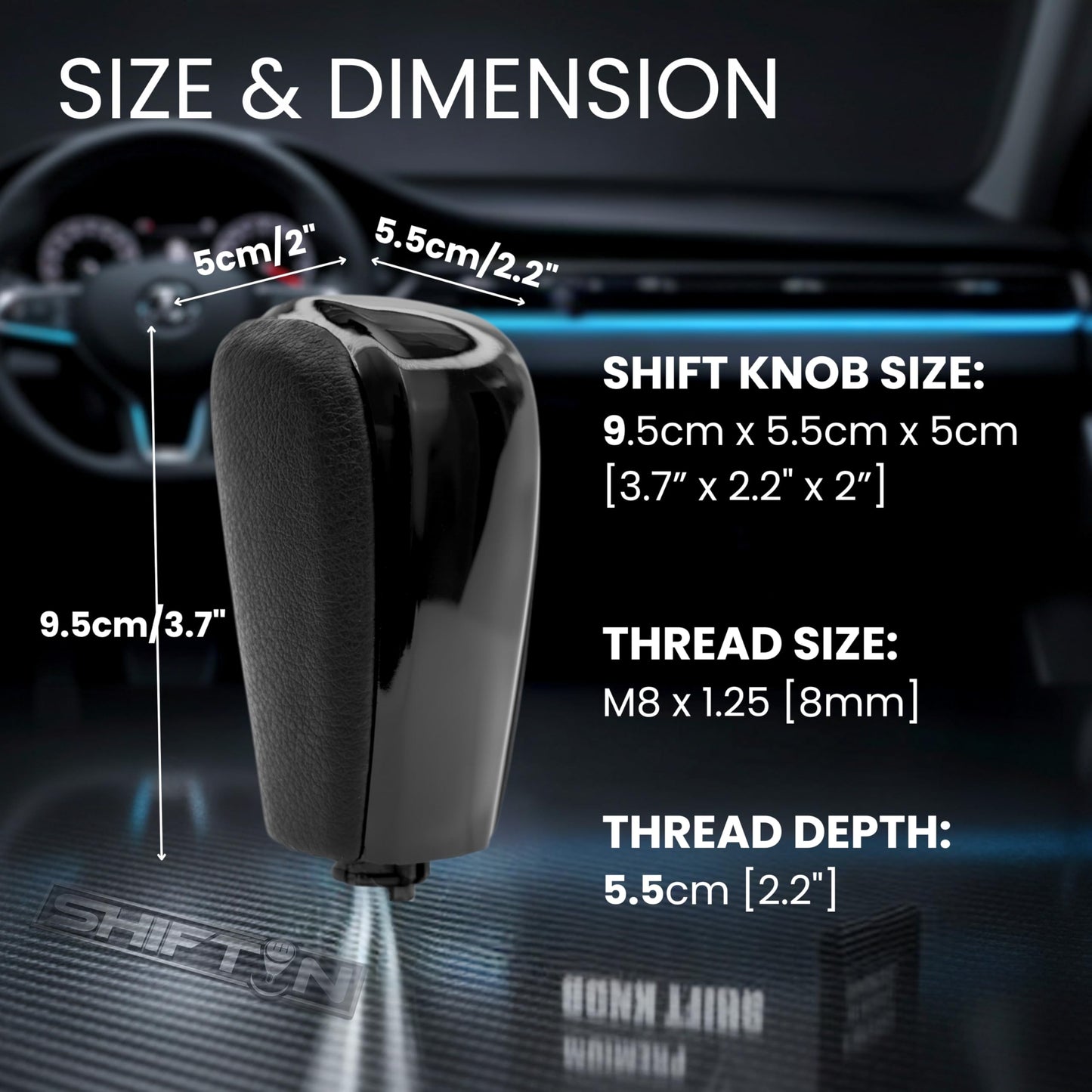 SHIFTIN Gear Shift Knob Stick Shifter for Toyota Land Cruiser LC Prado FJ - 150 KDJ155 - QBPBX - E