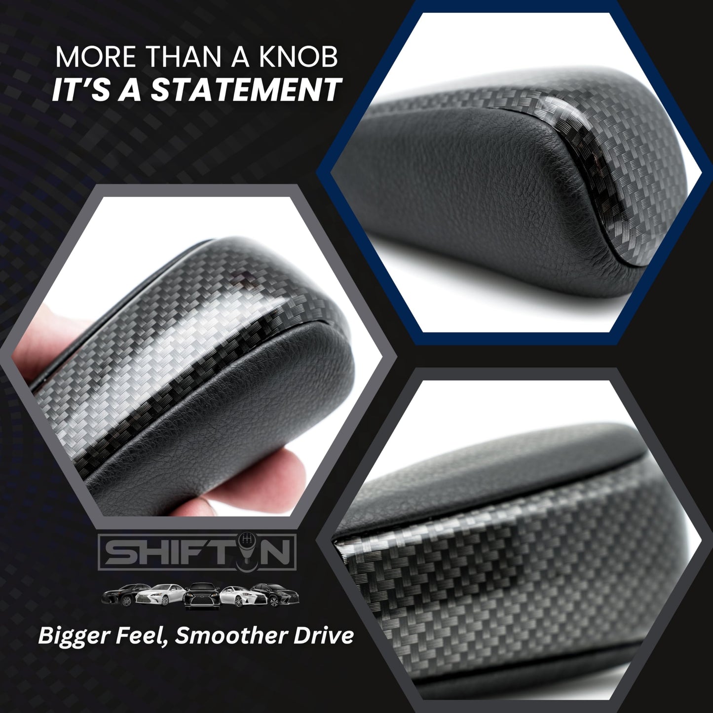 SHIFTIN Gear Shift Knob Stick Shifter for Toyota Land Cruiser LC Prado FJ - 150 KDJ155 - QBZZX - E