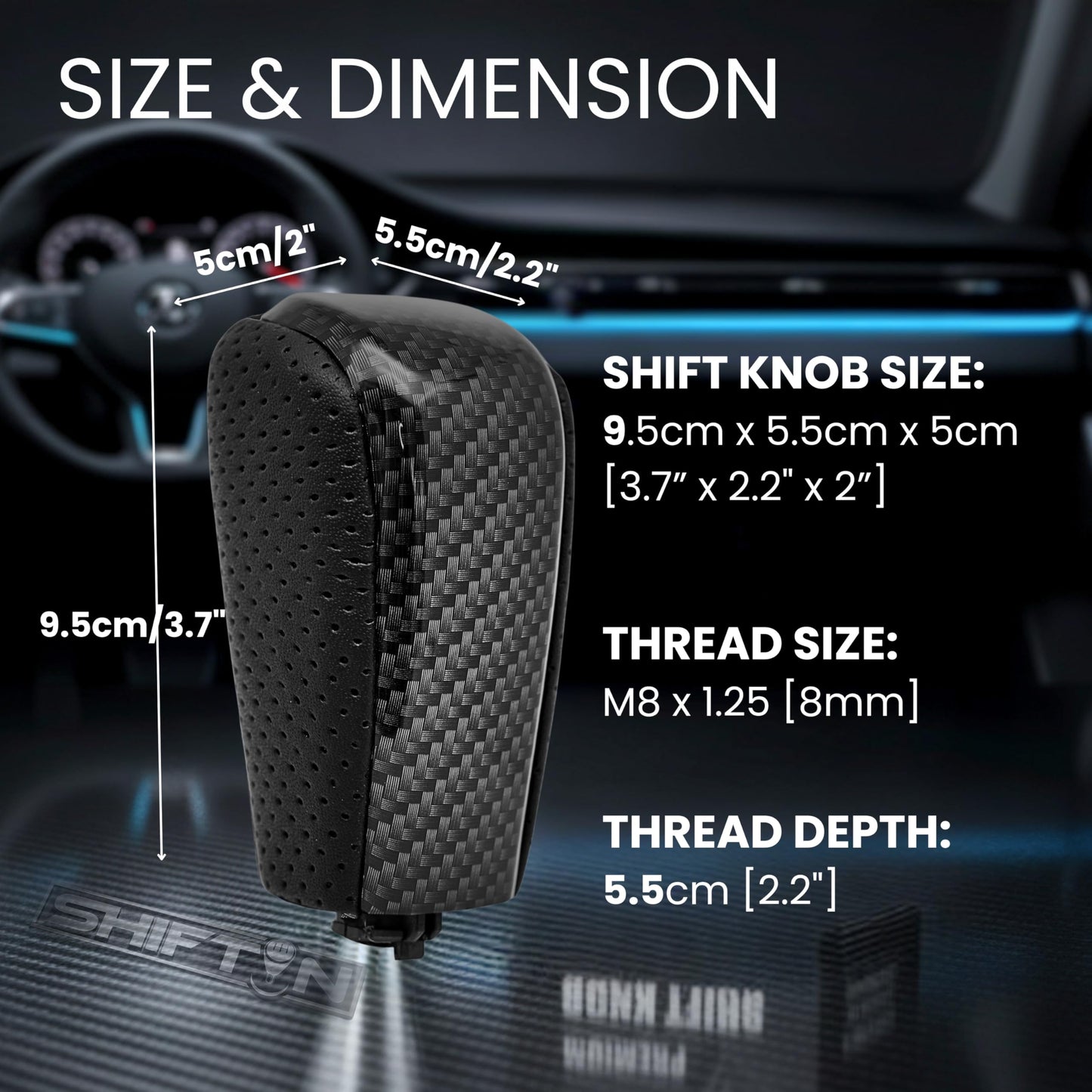 SHIFTIN Gear Shift Knob Stick Shifter for Toyota Land Cruiser LC Prado FJ - 150 KDJ155 - QBZZX - E