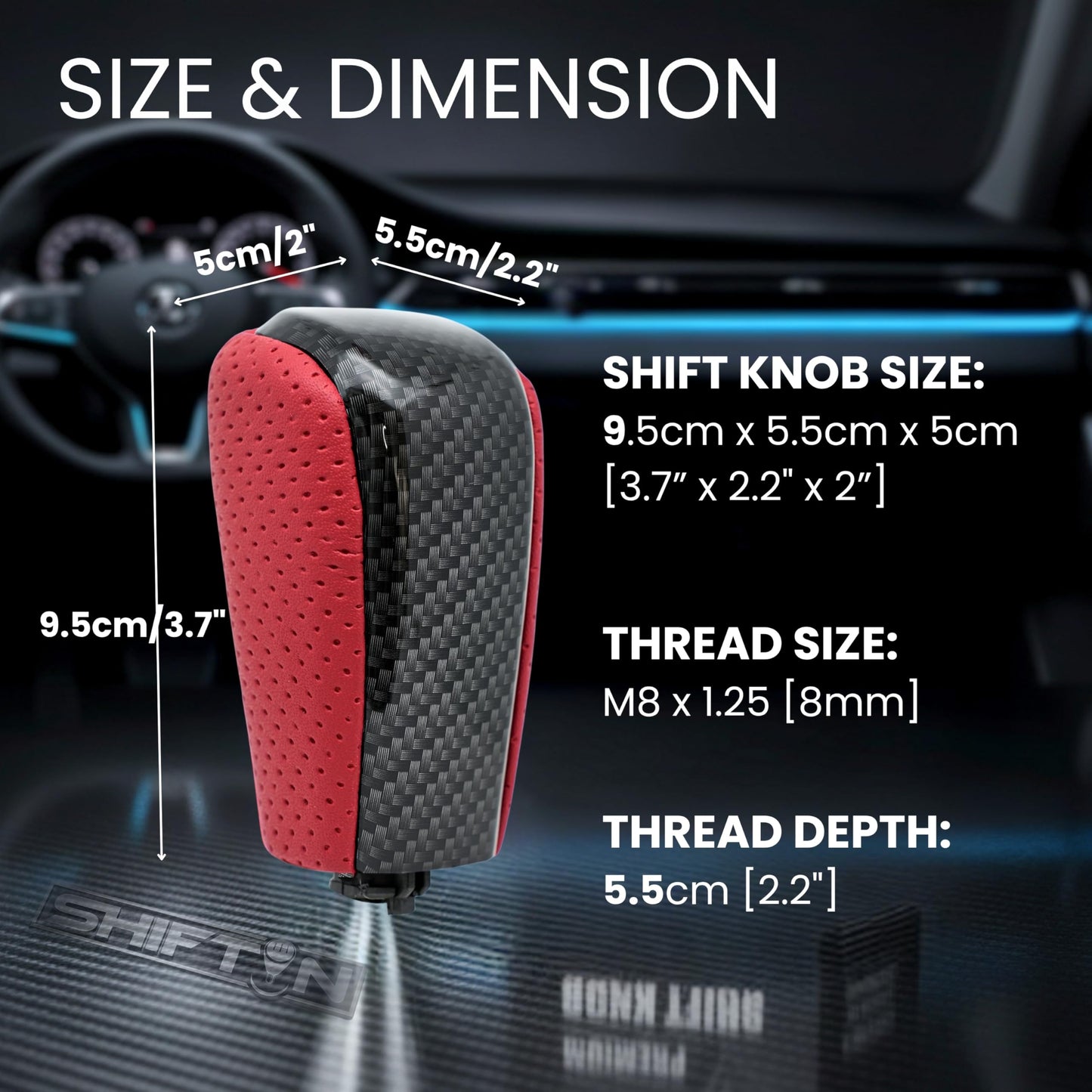 SHIFTIN Gear Shift Knob Stick Shifter for Toyota Land Cruiser LC Prado FJ - 150 KDJ155 - QRZZp - E
