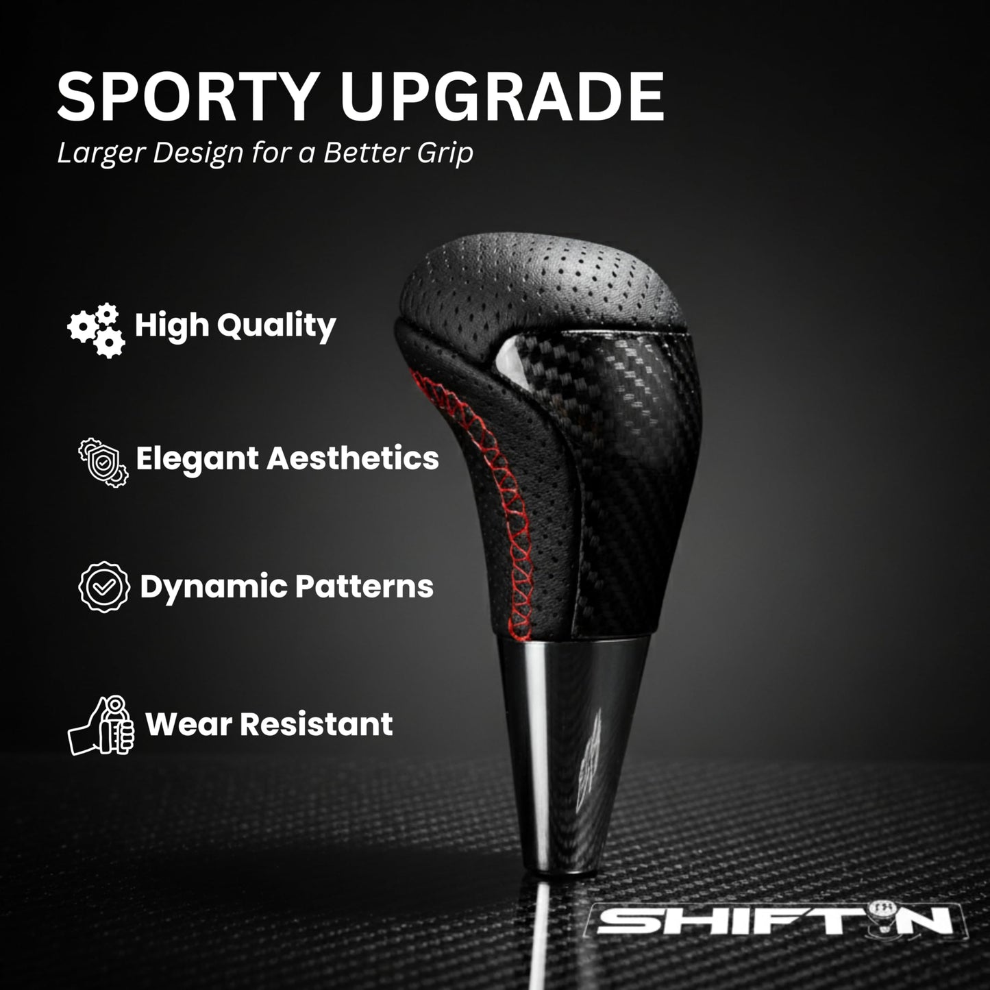 SHIFTIN Large Aftermarket Replacement Gear Shift Knob fit for Toyota Land Cruiser Tundra 4Runner Fortuner and Lexus LX 570 470 RX LS - LCxGZ