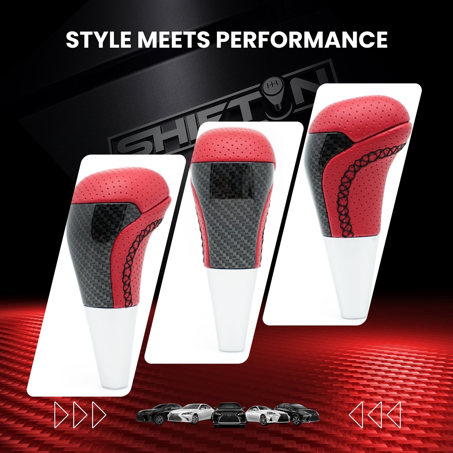 SHIFTIN Large Aftermarket Replacement Gear Shift Knob fit for Toyota Land Cruiser Tundra 4Runner Fortuner and Lexus LX 570 470 RX LS - LRxZp