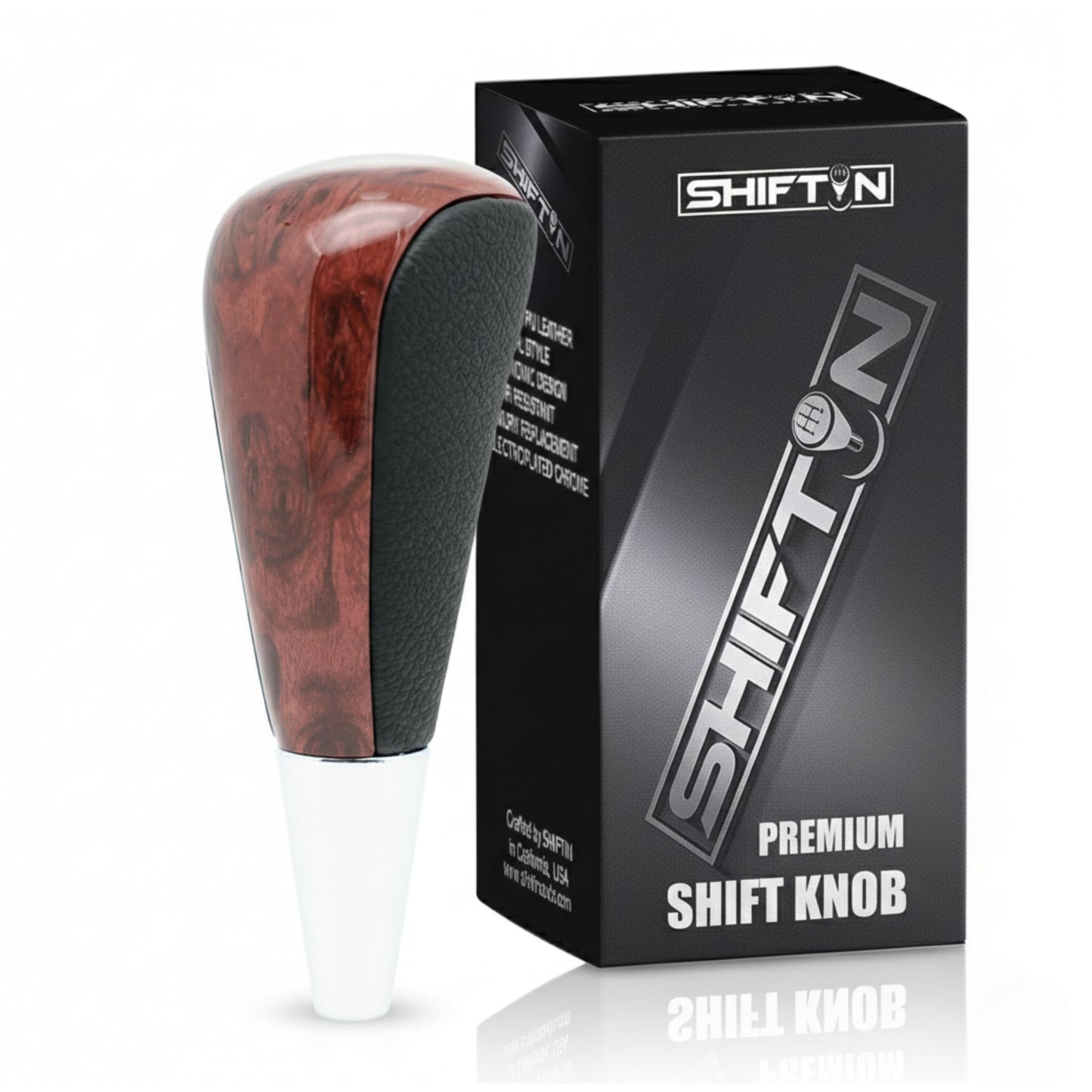 SHIFTIN Large Gear Shifter Knob Compatible with Lexus LX - 470 LX570 LS - 400 LS430 RX330 RX - 350 RX400h and Toyota, Acura, Mazda Cars - LBWD
