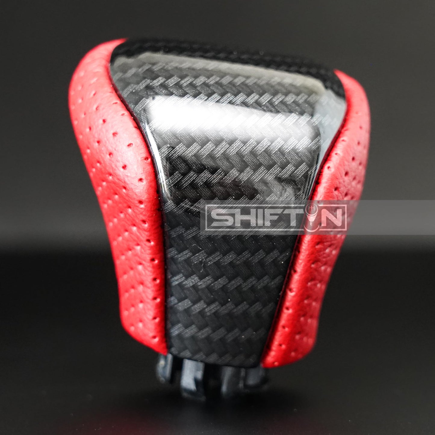 SHIFTIN Leather & Carbon Fiber Gear Shift Knob for Lexus LS460 F - Sport LS - 460 - L LS600 LS - 600h - L and Lexus LX570 LX 570 - MRZp