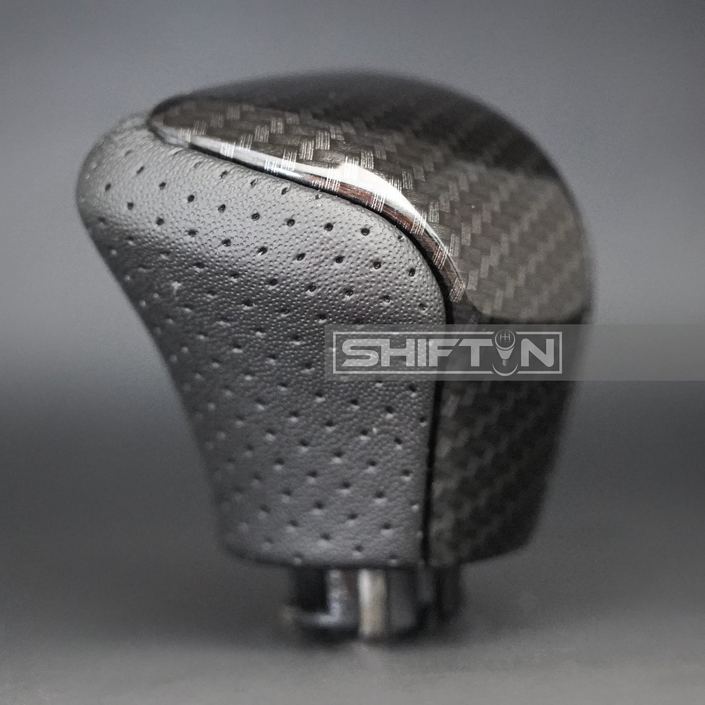 SHIFTIN Leather & Carbon Fiber Gear Shift Knob for Lexus LS460 F - Sport LS - 460 - L LS600 LS - 600h - L and Lexus LX570 LX 570 - MZZp