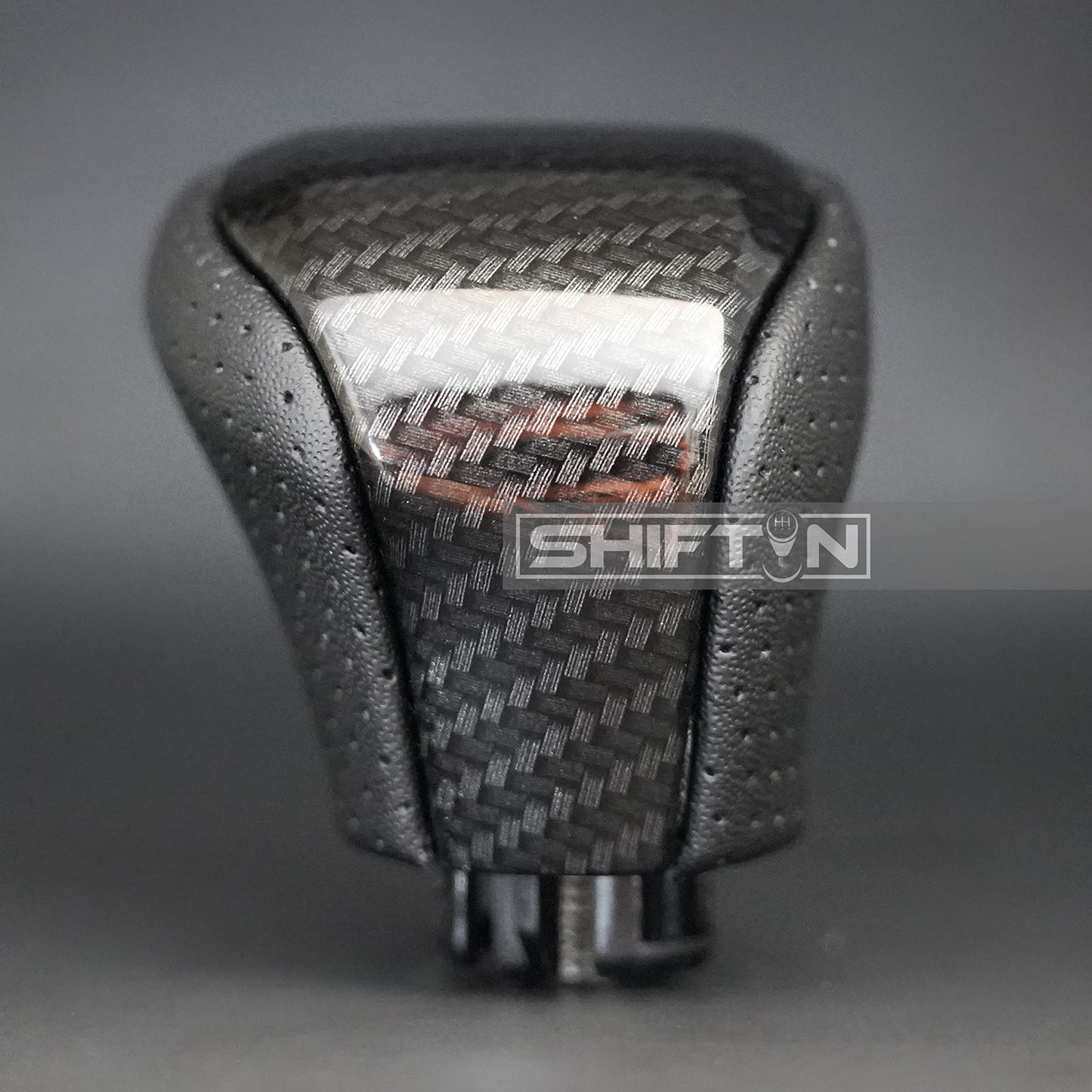 SHIFTIN Leather & Carbon Fiber Gear Shift Knob for Lexus LS460 F - Sport LS - 460 - L LS600 LS - 600h - L and Lexus LX570 LX 570 - MZZp