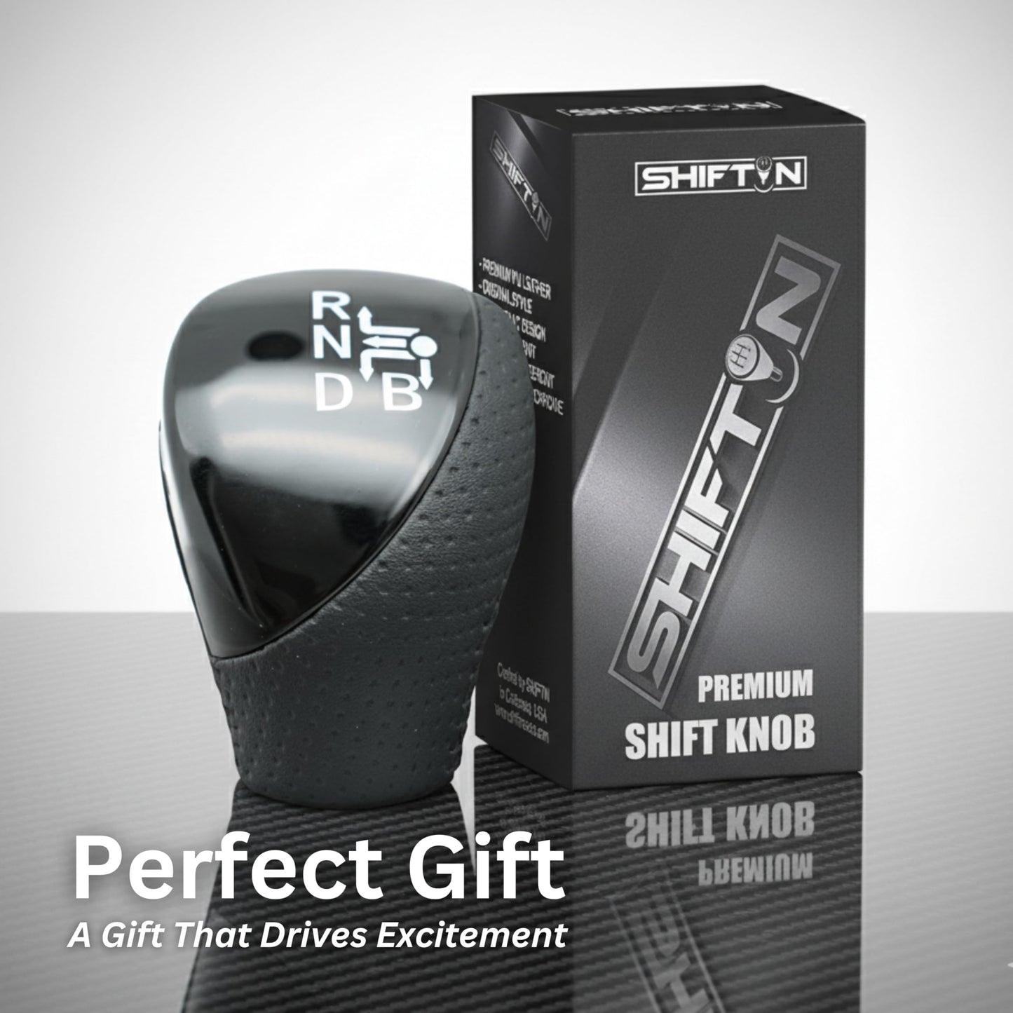 SHIFTIN Premium Replacement Gear Shift Knob Shifter for Toyota Prius Auris Prius Plug-in Hybrid - Large Black