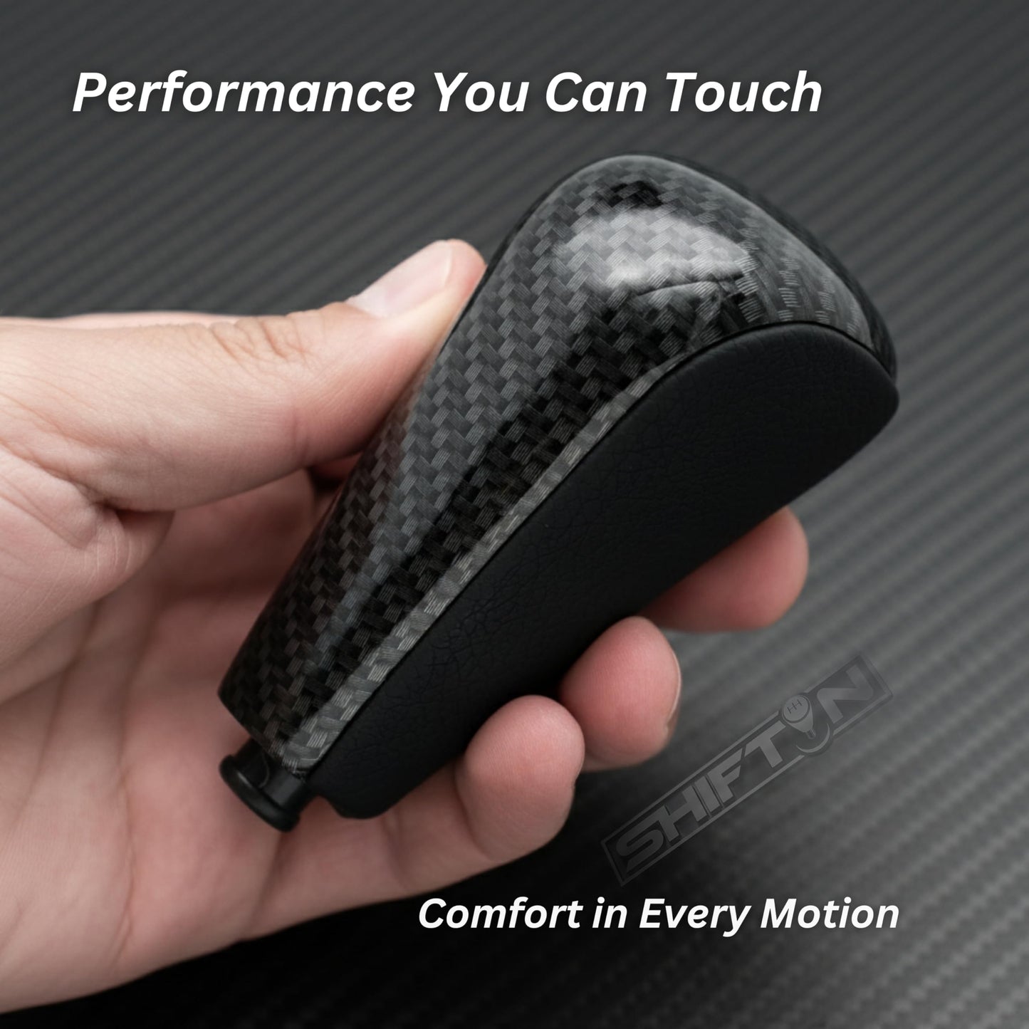 SHIFTIN Replacement Gear Shift Knob Shifter for Lexus GX470 2003 - 2009 UZJ12 and for Toyota Land Cruiser Prado 120 2002 - 2009 (Black Leather/Piano Black) - LXBZZ
