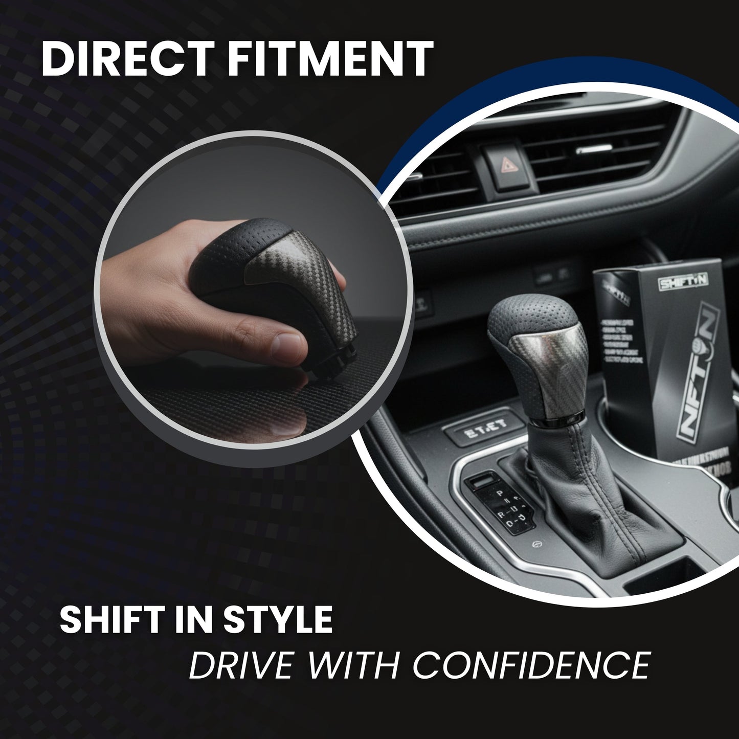 SHIFTIN Replacement Gear Shift Knob Shifter for Toyota Highlander 2014 - 2019 Tacoma 2016 - 2023 - LCGZp - H