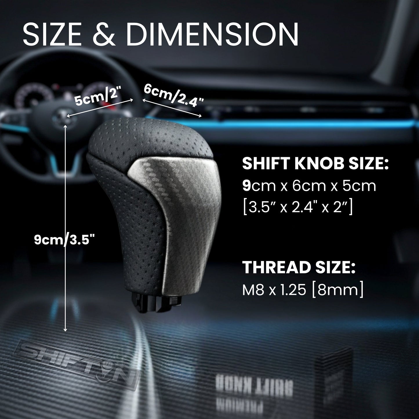 SHIFTIN Replacement Gear Shift Knob Shifter for Toyota Highlander 2014 - 2019 Tacoma 2016 - 2023 - LCGZp - H