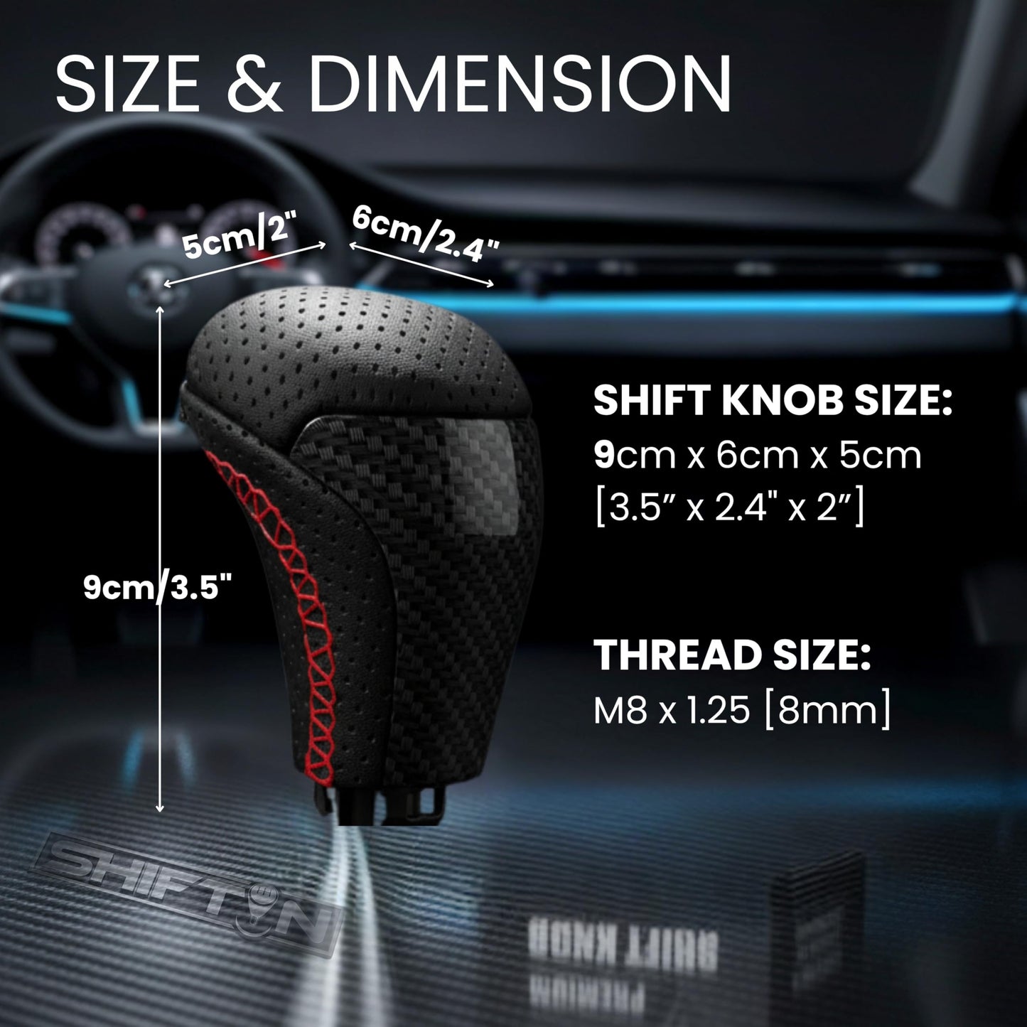 SHIFTIN Replacement Gear Shift Knob Shifter for Toyota Highlander 2014 - 2019 Tacoma 2016 - 2023 - LCxGZ - H