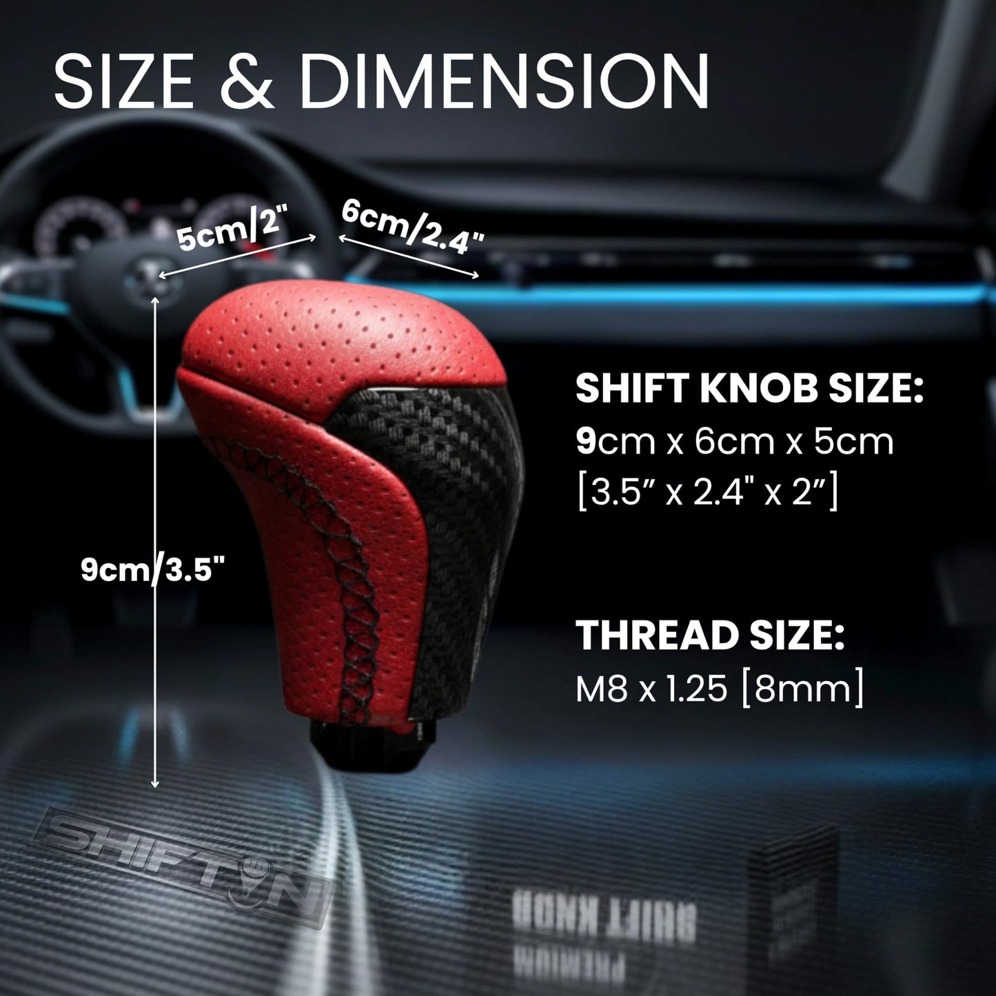 SHIFTIN Replacement Gear Shift Knob Shifter for Toyota Highlander 2014 - 2019 Tacoma 2016 - 2023 - LRxZp - H