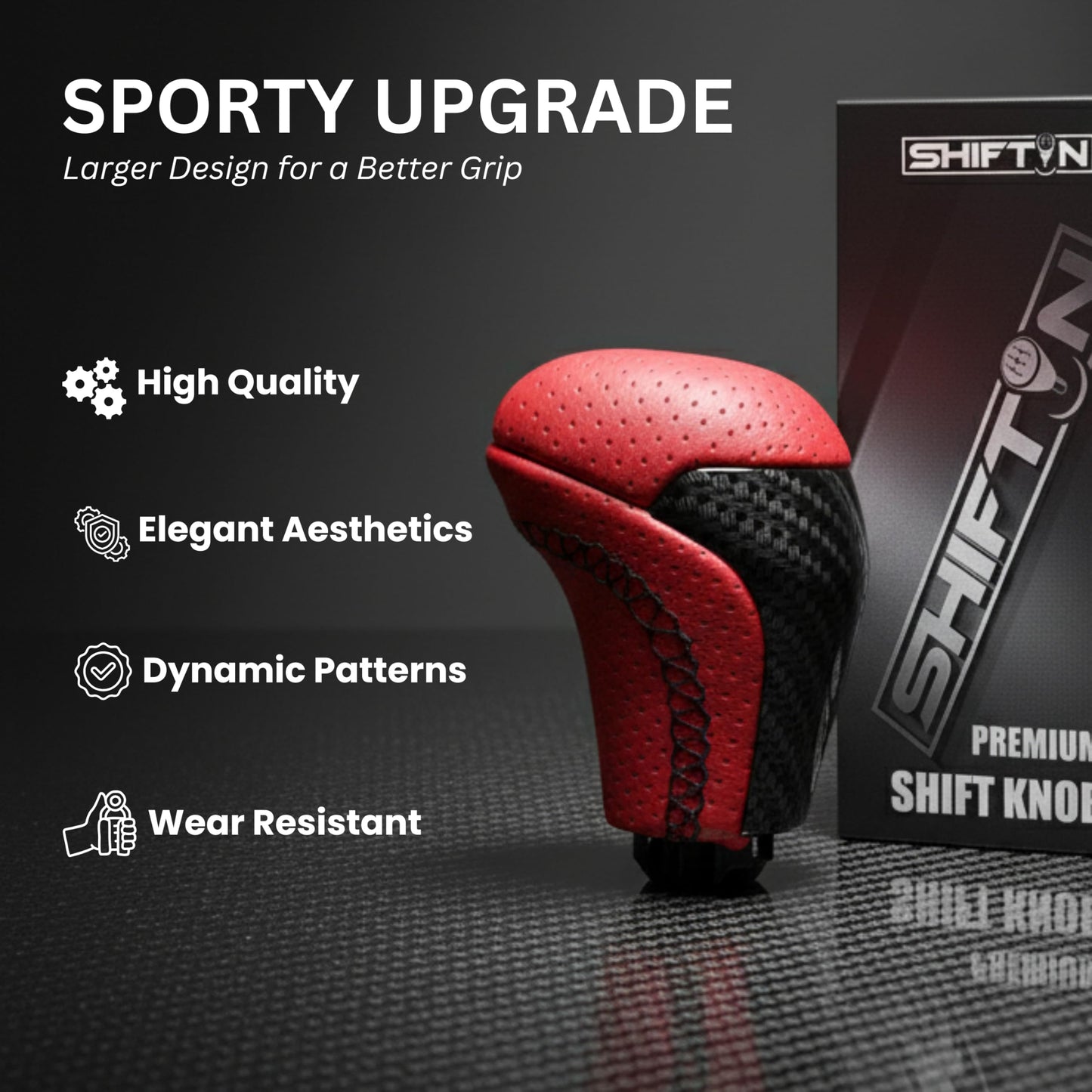 SHIFTIN Replacement Gear Shift Knob Shifter for Toyota Highlander 2014 - 2019 Tacoma 2016 - 2023 - LRxZp - H