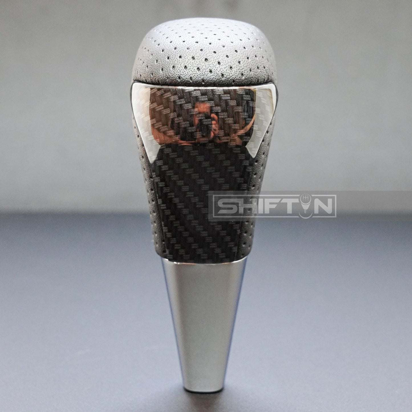 SHIFTIN-Car-Gear-Shift-Knob-Gearbox-Shifter-Head-for-Toyota-Land-Cruiser-FJ-4Runner-Sequoia-Tundra-Tacoma-Highlander-Fortuner-Hilux-Rav4-Prius-C-Lexus-LX-SUVs-Black-Leather-Carbon