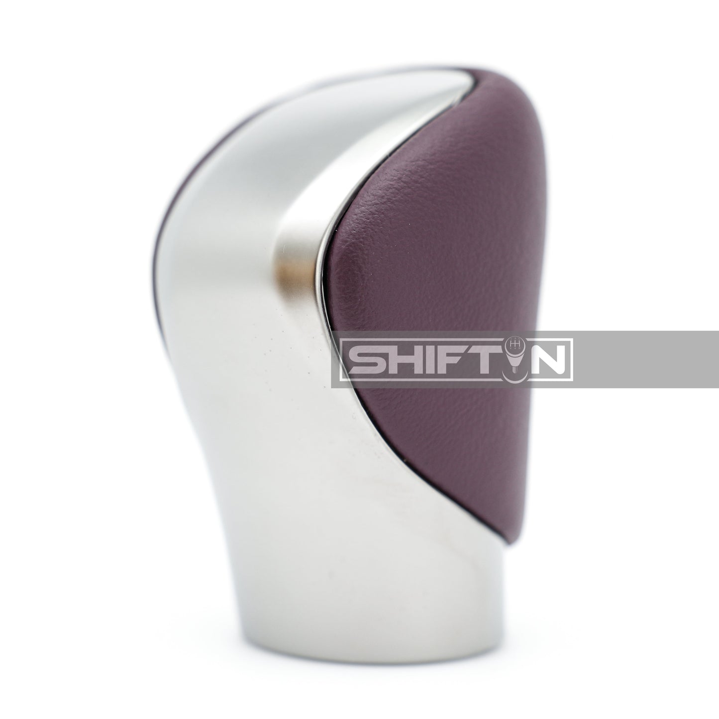 SHIFTIN-Gear-Shift-Knob-for-LEXUS-ES-GS-IS-NX-RC-RX-GX-Burgundy-Leather-Silver