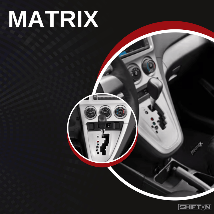 Enhance your Toyota Matrix with SHIFTIN premium gear shift knobs. Sleek design, perfect fit, easy install.