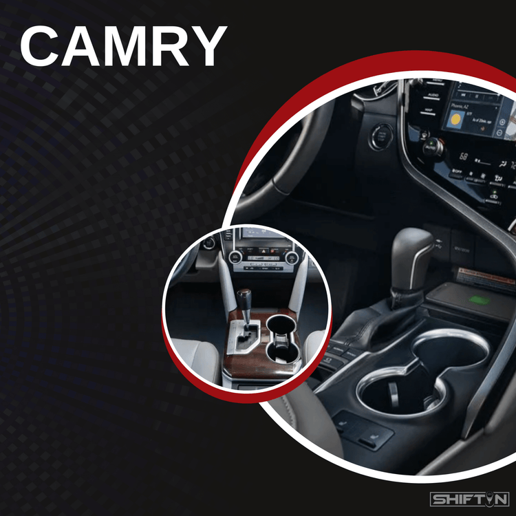Enhance your Toyota Camry's interior with SHIFTIN's aftermarket gear shift knob. Perfect replacement for a sleek and stylish look.
