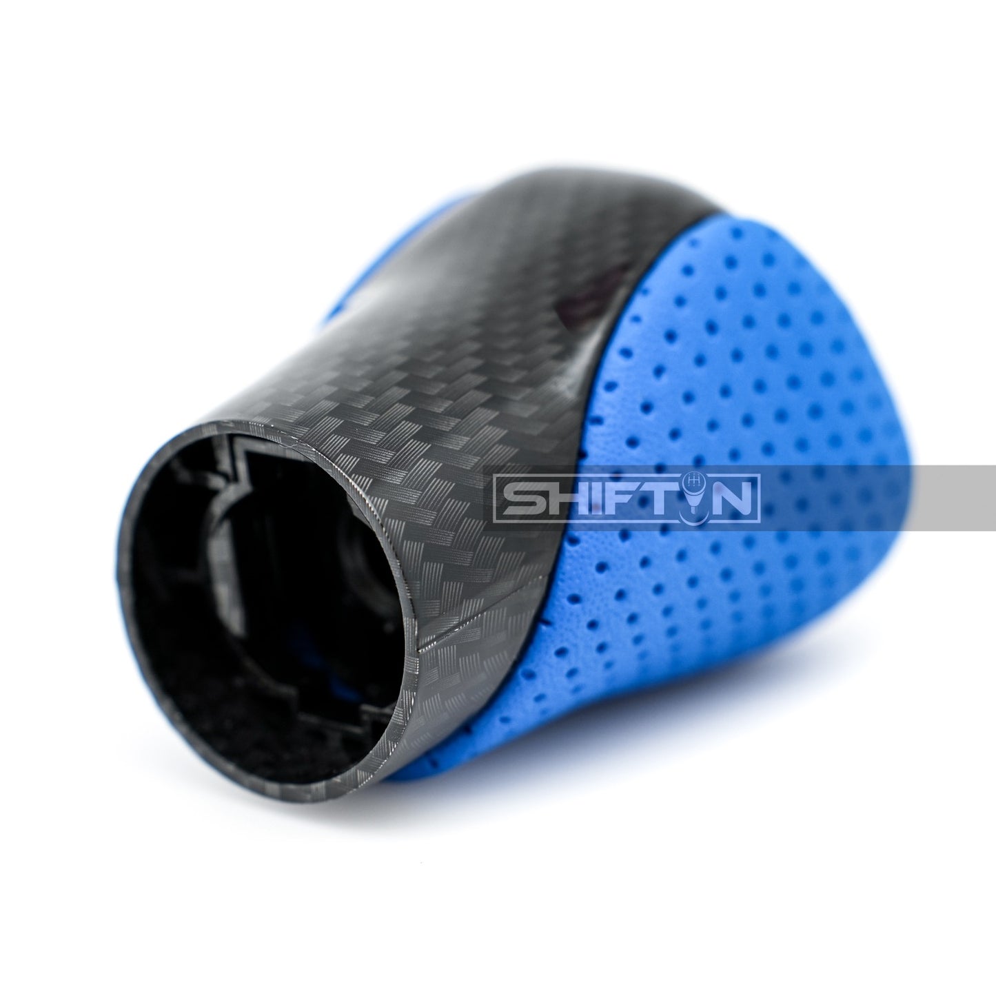 SHIFTIN-Gear-Shift-Knob-for-LEXUS-ES350-GS350-IS350-NX300-RC350-RX350-GX460-Blue-Leather-Carbon-Fiber