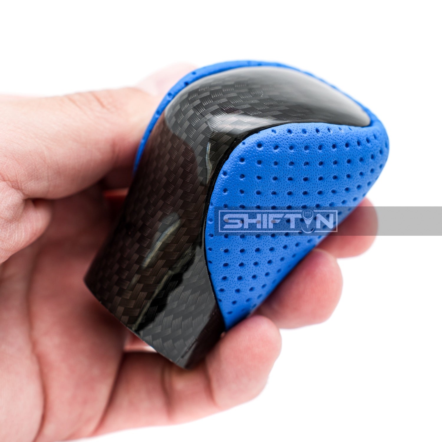 SHIFTIN-Gear-Shift-Knob-for-LEXUS-ES350-GS350-IS350-NX300-RC350-RX350-GX460-Blue-Leather-Carbon-Fiber