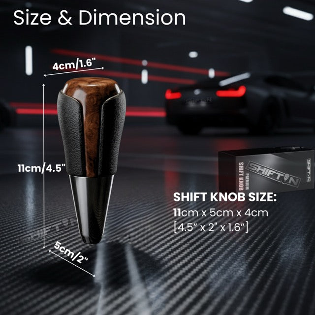 Gear Shift Knob Shifter for Toyota and Lexus Sedan Car Camry (2012-2014) Rav4 (2013-2018) Yaris (2015-2018)-Brown-Wood