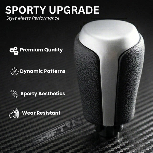 Gear Shift Knob for Toyota Camry (2015-2017) and Corolla (2014-2019)-Gray-Silver