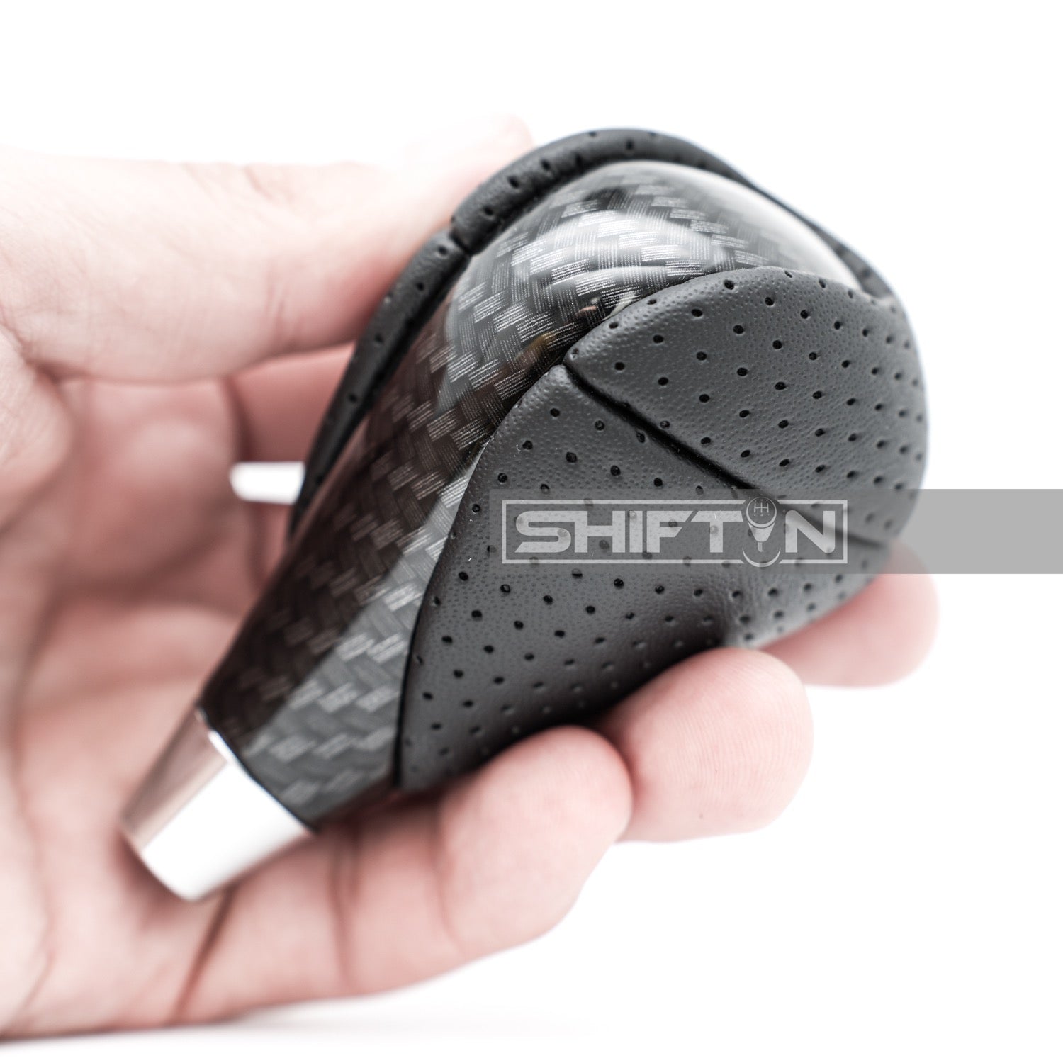 SHIFTIN-Gear-Shift-Knob-Stick-Shifter-for-Lexus-LS-460-ES-350-GS350-IS-250-RX350-2006-2015-Punched-Black-Leather-Carbon-Fiber-23