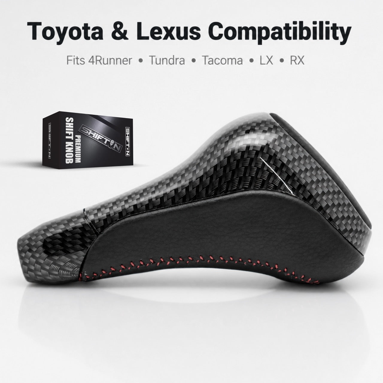 TRD Pro Style Gear Shift Knob for Toyota 4Runner Tundra Sequoia Tacoma Land Cruiser, for OEM Part PTR57-34141-22 02 - PBZZ