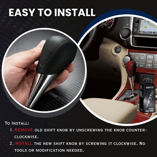Black Abs Gear Shift Knob Shifter for Toyota Highlander (2008-2013) Rav4 (2007-2012) Camry (2007-2011) Corolla (2009-2013) Solara Avalon - JBLT