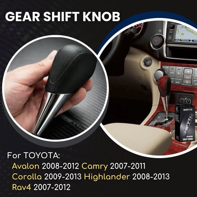 Black Abs Gear Shift Knob Shifter for Toyota Highlander (2008-2013) Rav4 (2007-2012) Camry (2007-2011) Corolla (2009-2013) Solara Avalon - JBLT