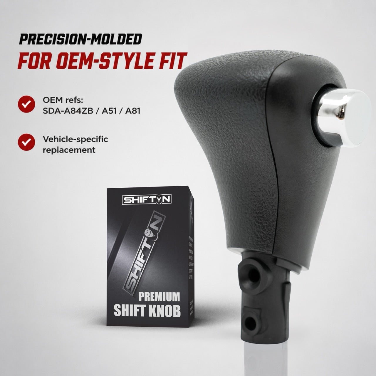 Gear Shift Knob for Honda Accord 2003-2006, Replacement Shifter for OEM Part 54130-SDA-A84ZB A51 A81 - HA-0306B