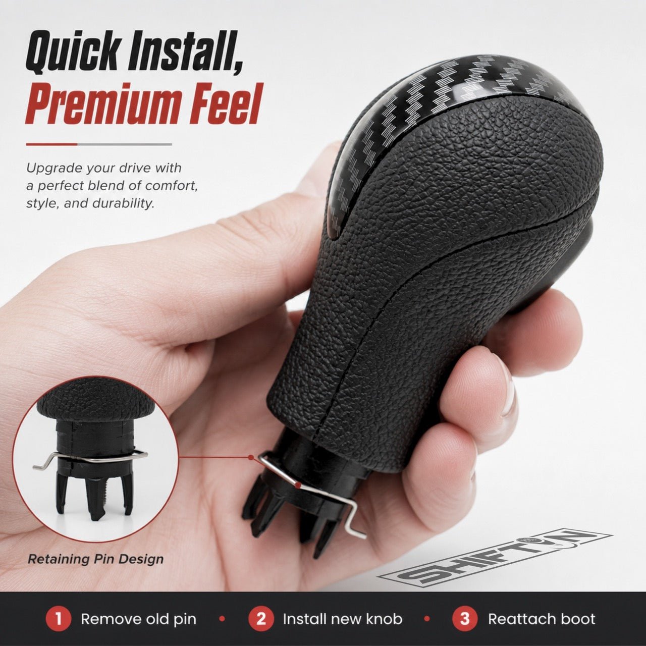 Gear Shift Knob for Infiniti EX35 FX35 FX50 G35 G37 Q60 QX50 QX56 QX70, for OEM Part 34910-JK03A 1LA6C - IFBZZ