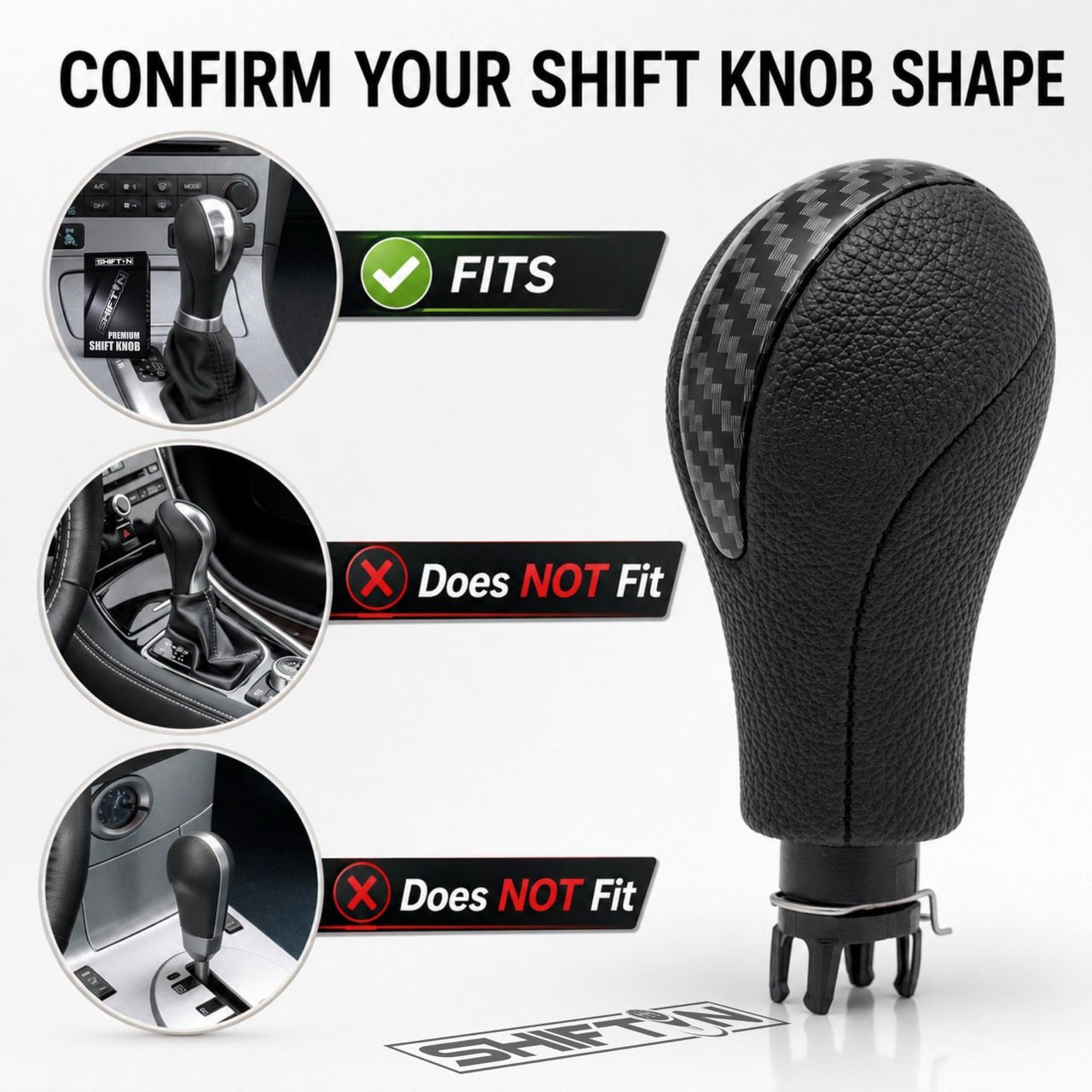 Gear Shift Knob for Infiniti EX35 FX35 FX50 G35 G37 Q60 QX50 QX56 QX70, for OEM Part 34910-JK03A 1LA6C - IFBZZ