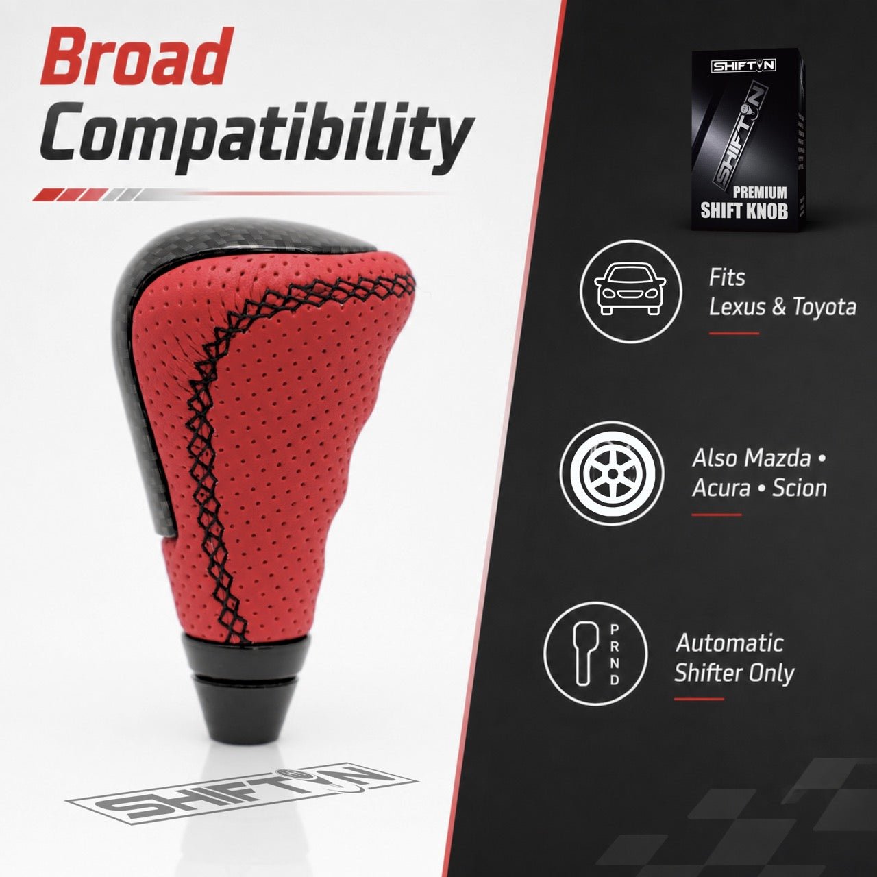 Gear Shift Knob for Lexus IS GS ES LS RX SC 250 300 350, Fits F-Sport OEM Part PTR51-53080 - FRRb
